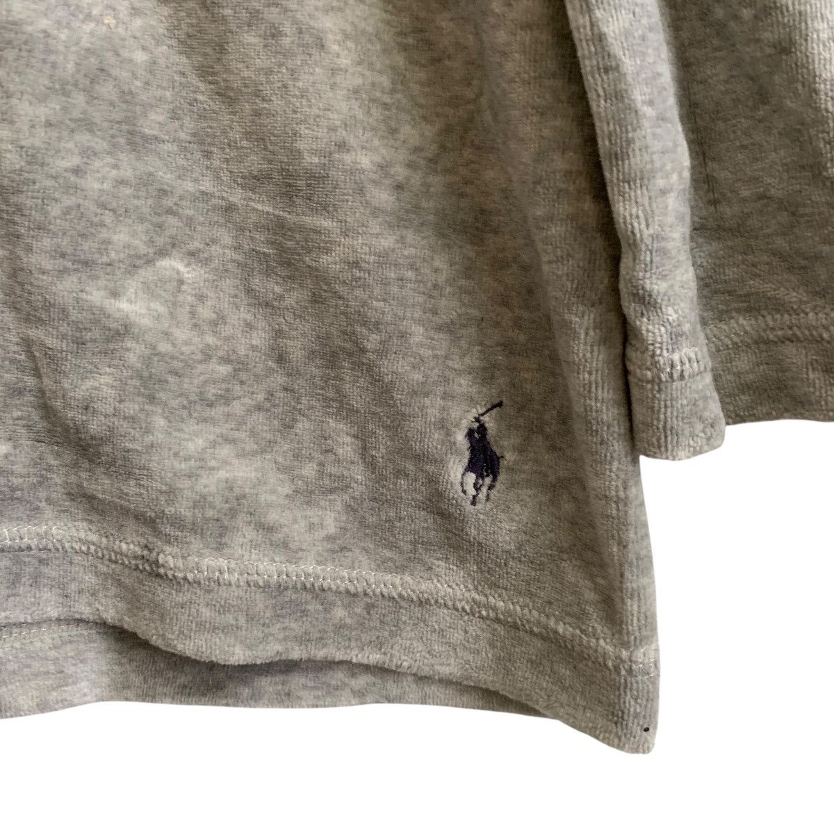 Polo Ralph Lauren × Vintage Polo Ralph Lauren Grey Fleece Jumper Sweatshirt XL Size US XL / EU 56 / 4 - 2 Thumbnail