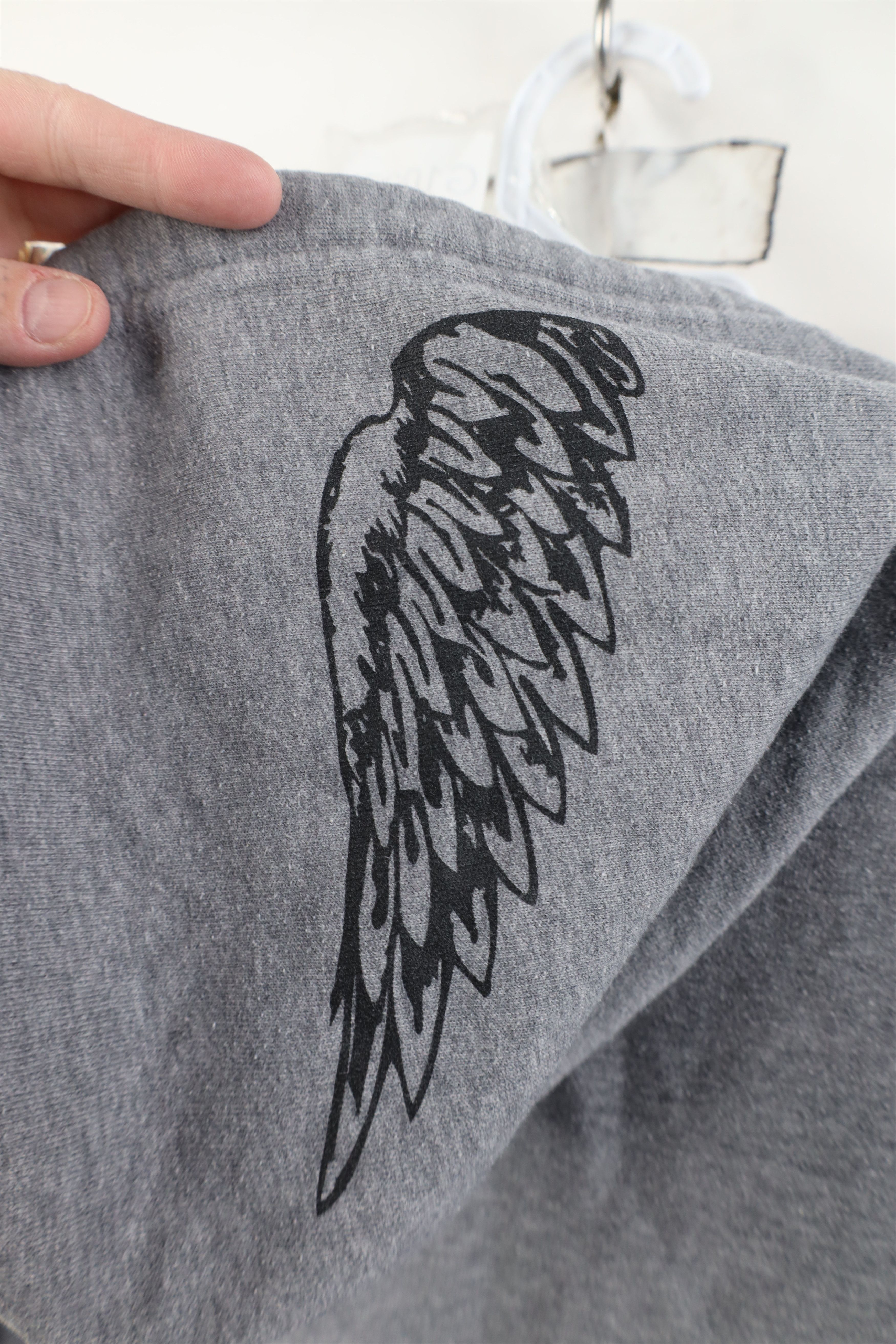 Fox Racing Vintage Y2K Fox Racing Wings Tribal Cropped Hoodie Gray Size S / US 4 / IT 40 - 11 Thumbnail