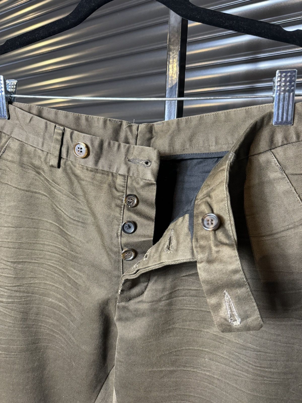 Dior × Hedi Slimane Dior Homme Brown Waxed Canvas Pants - 50 Size US 32 / EU 48 - 4 Thumbnail