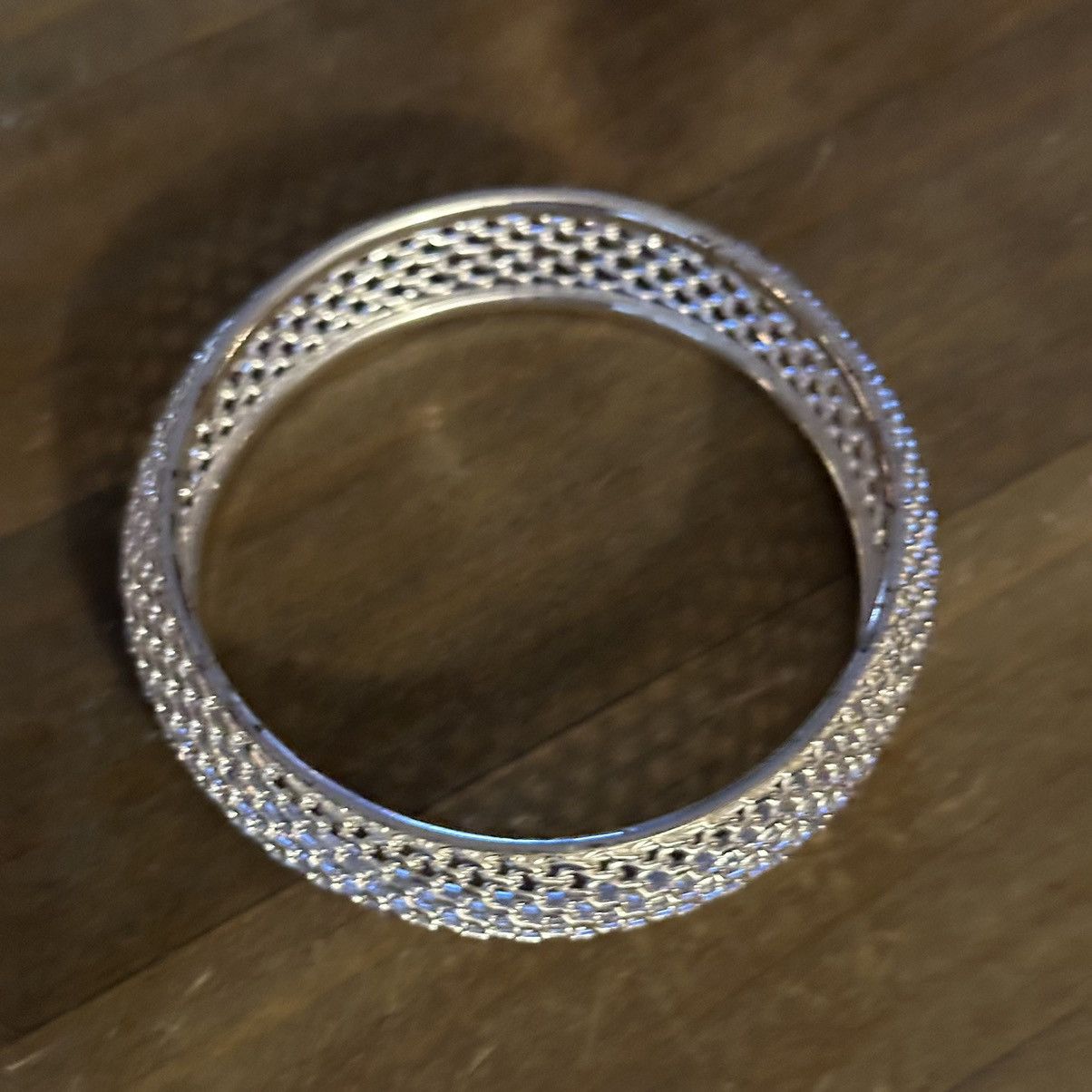 Other Silver tone mesh bangle bracelet Size ONE SIZE - 4 Thumbnail