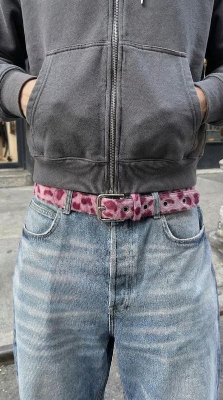 Other Pink Leopard Print Western Belt Size ONE SIZE - 3 Thumbnail