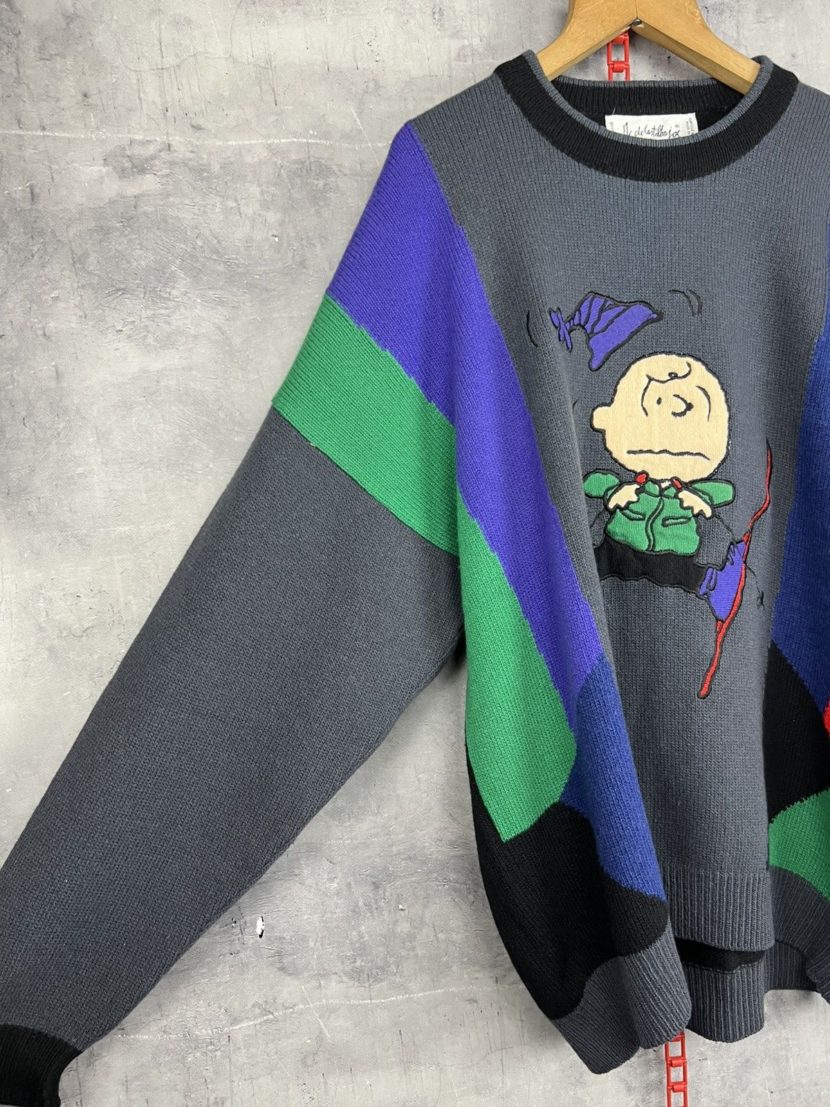 Jean Charles De Castelbajac JC DE CASTELBAJAC 90'S VINTAGE CHARLIE PEANUTS WOOL Sz 54 Size US L / EU 52-54 / 3 - 11 Thumbnail