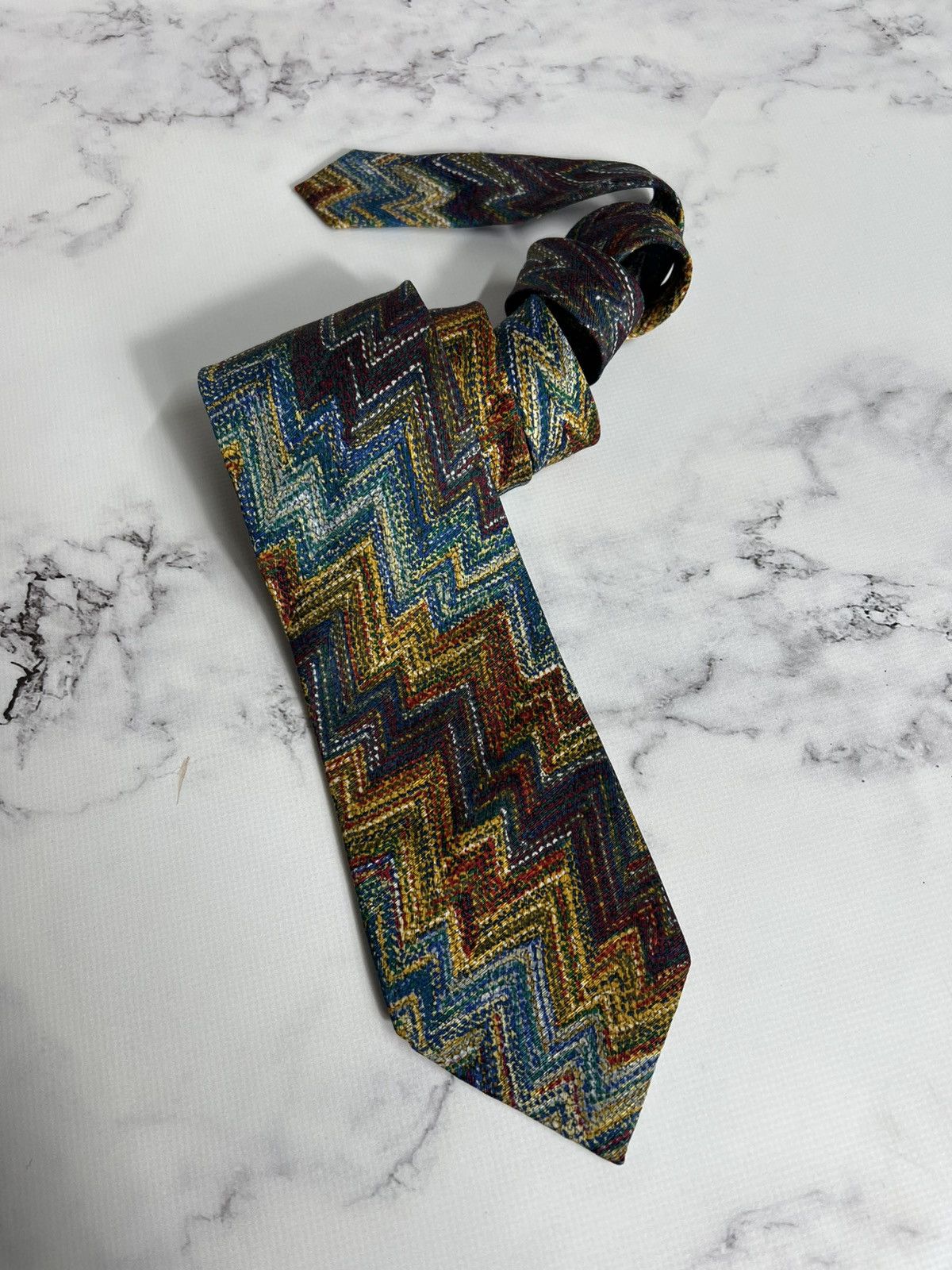 Missoni Vintage luxury designer Missoni multicolour Silk Tie Size ONE SIZE - 1 Thumbnail