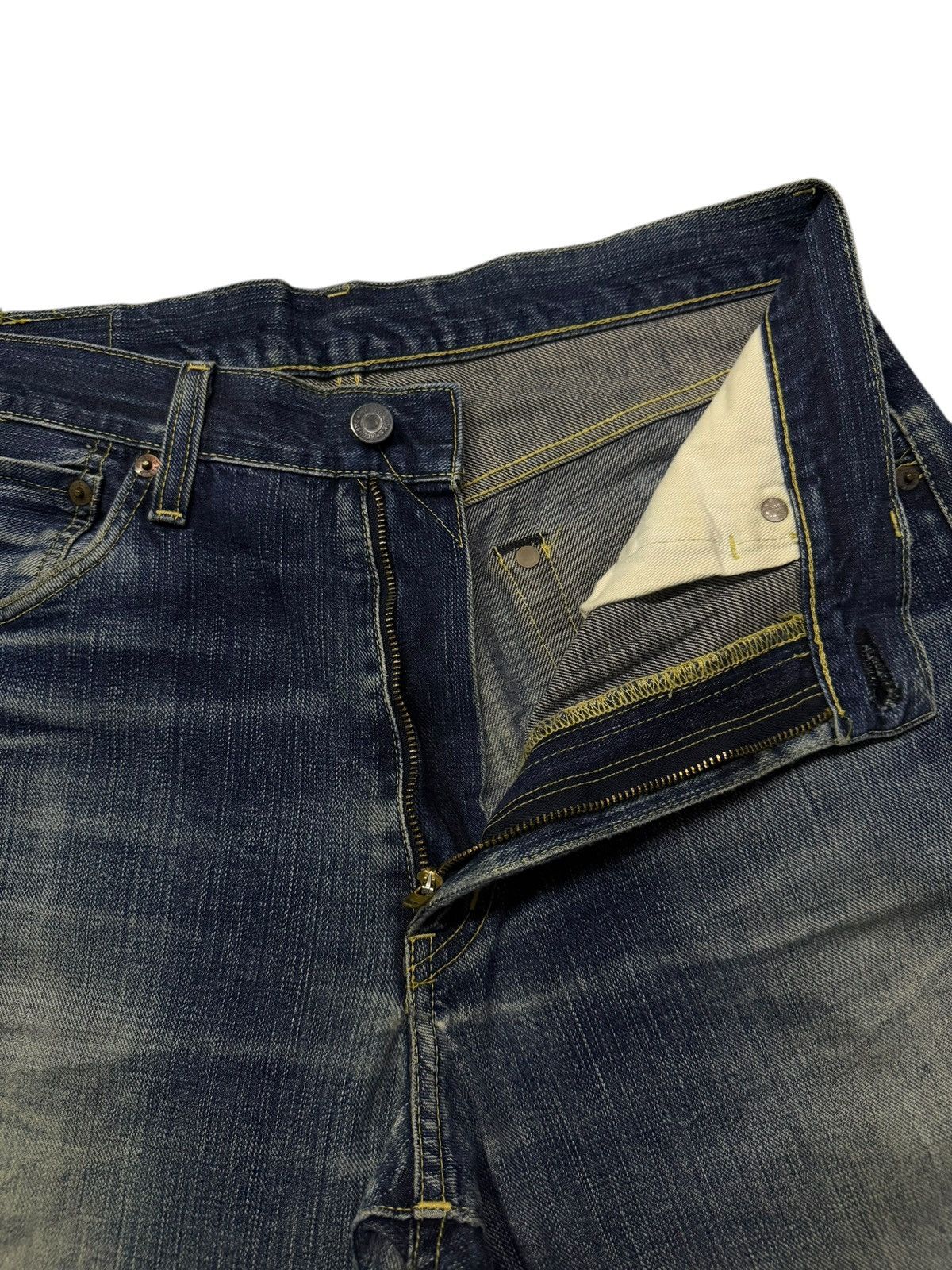 Japanese Brand Vintage 00s Acoustic Japanese Selvedge Denim Jeans | W31 Size US 31 - 12 Thumbnail