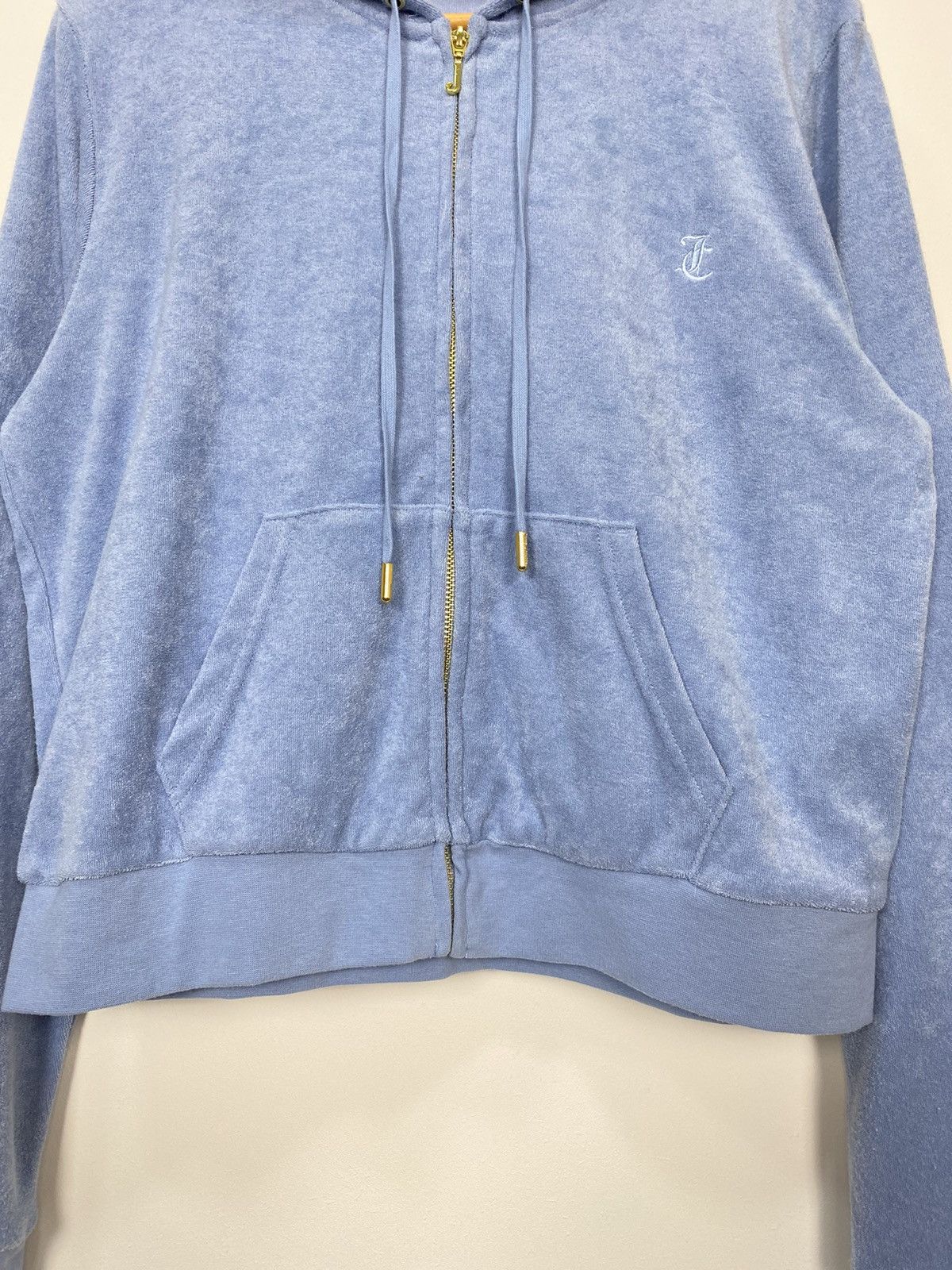Juicy Couture Juicy Couture Women’s Full Zip Hoodie Long Sleeve Blue Top Size XXL / US 16-18 / IT 52-54 - 2 Thumbnail