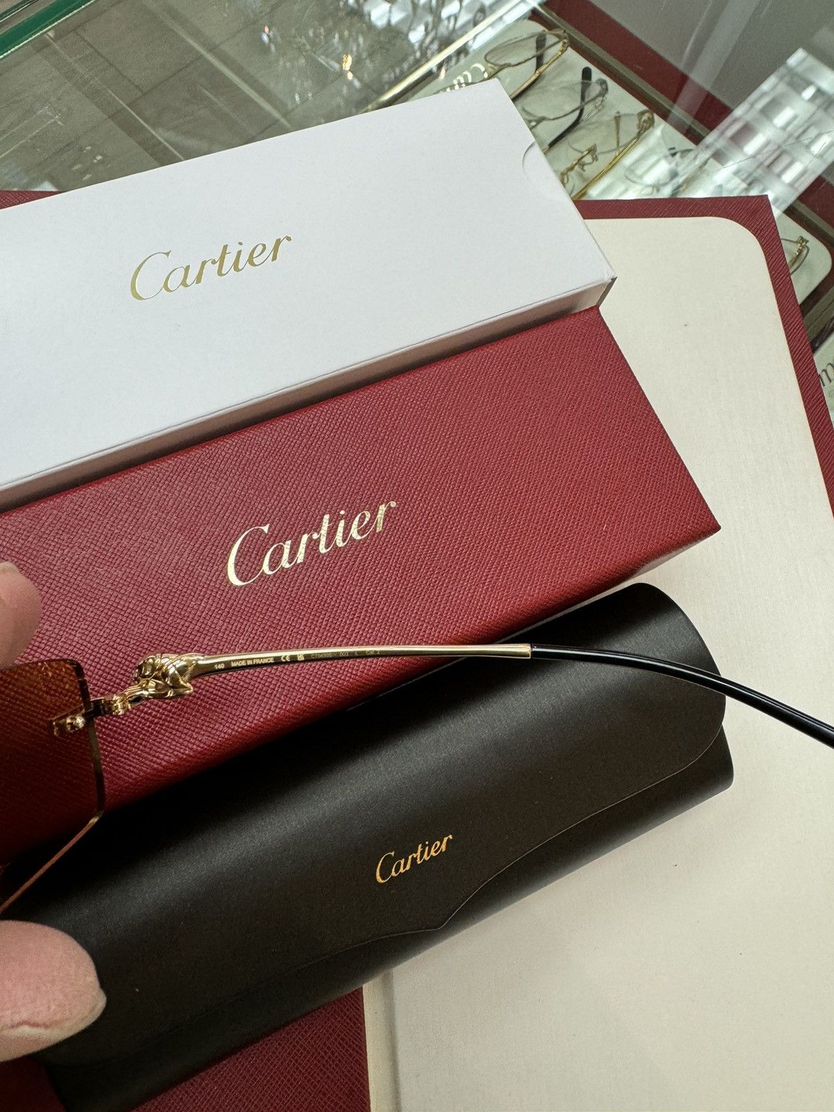 Cartier Cartier Gold Panther Sunglasses Cartier Lenses Size ONE SIZE - 4 Thumbnail
