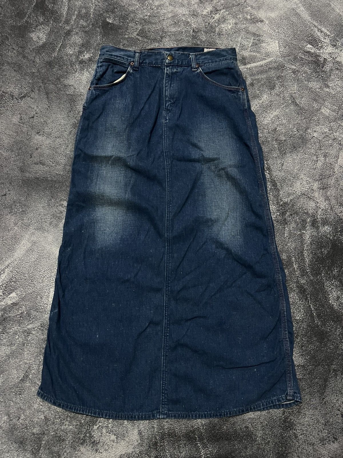 Orslow Orslow Denim Midi Skirt Buckle Back Size 29" - 3 Thumbnail