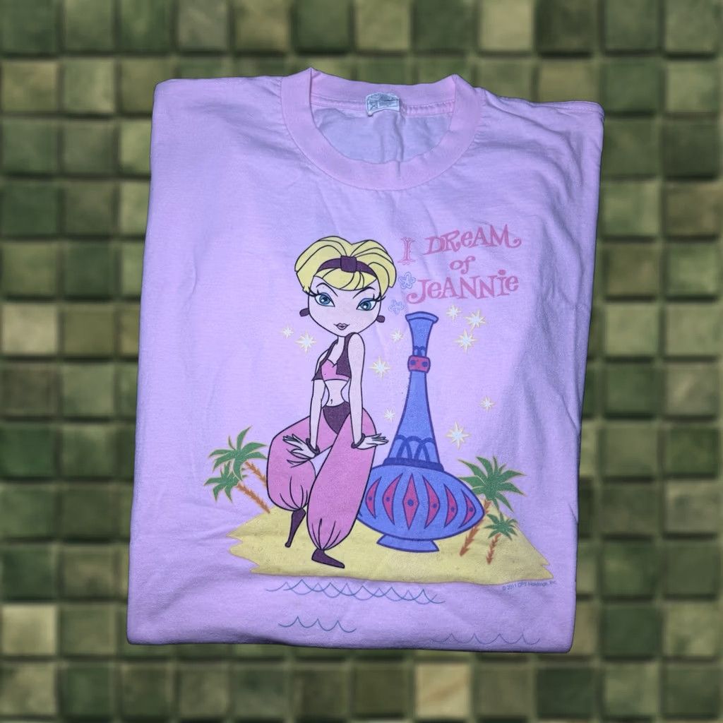 Pinko VINTAGE I Dream of Jeannie Promo Tee Shirt 2XL Pink Unisex Adults Short Sleeve Crew Neck 1990s 90s Cronies Logo Graphic Print Shirt Size US XXL / EU 58 / 5 - 1 Thumbnail