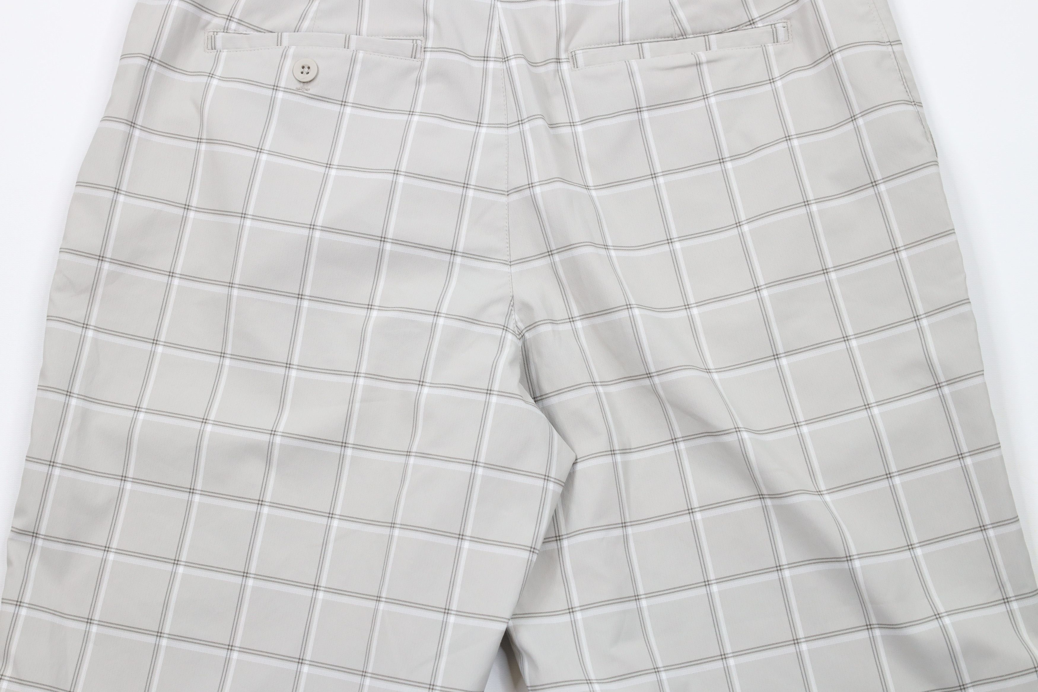 Nike × Vintage Nike Golf Front Golfing Chino Shorts Gray Plaid Polyester Size US 34 / EU 50 - 10 Thumbnail