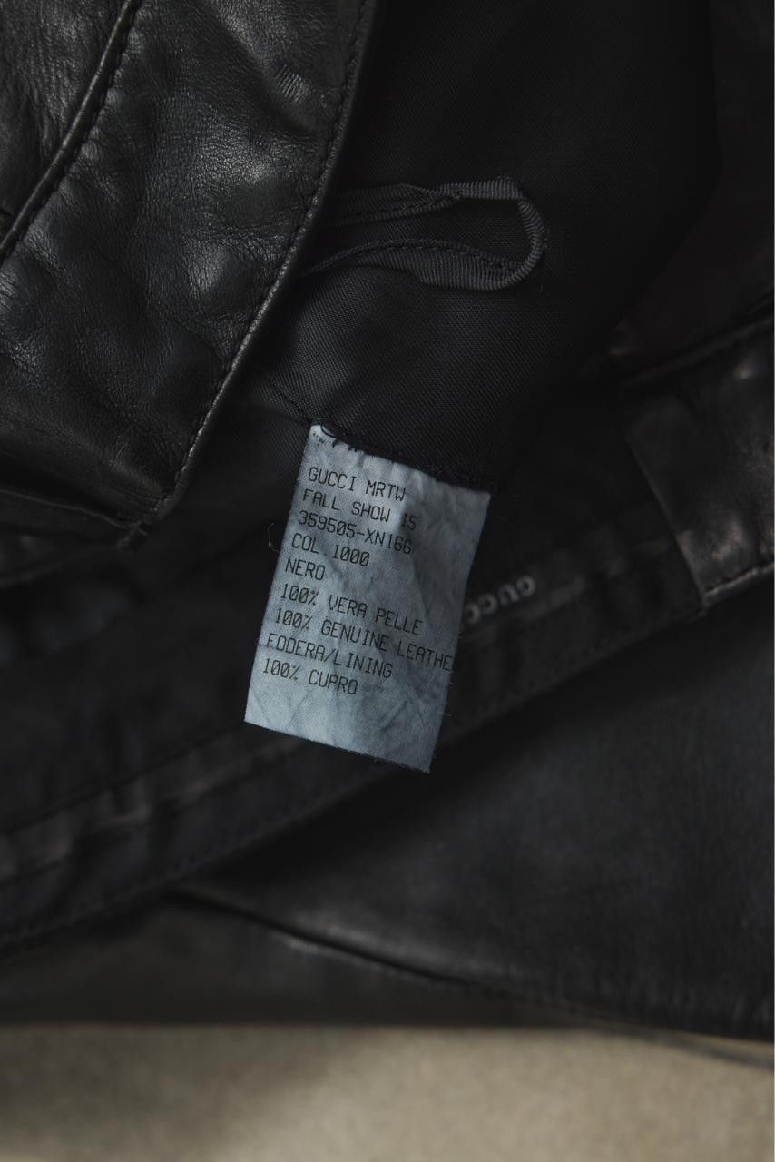 Gucci Gucci Tom Ford Era Paneled Leather Trousers Size US 30 / EU 46 - 7 Thumbnail