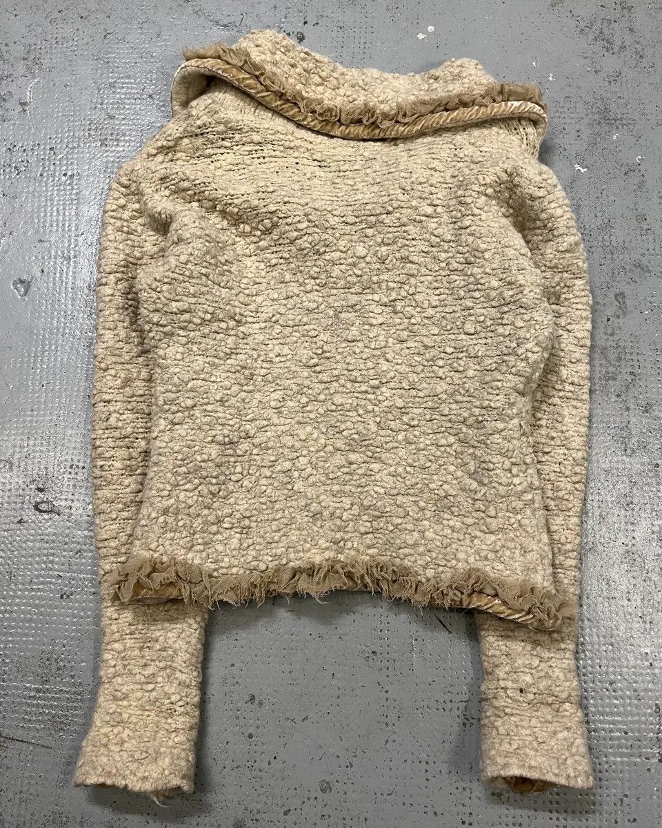 Roberto Cavalli 2000s Roberto Cavalli Class Wrinkled Texture Beige Cardigan Jacket Size S / US 4 / IT 40 - 8 Thumbnail