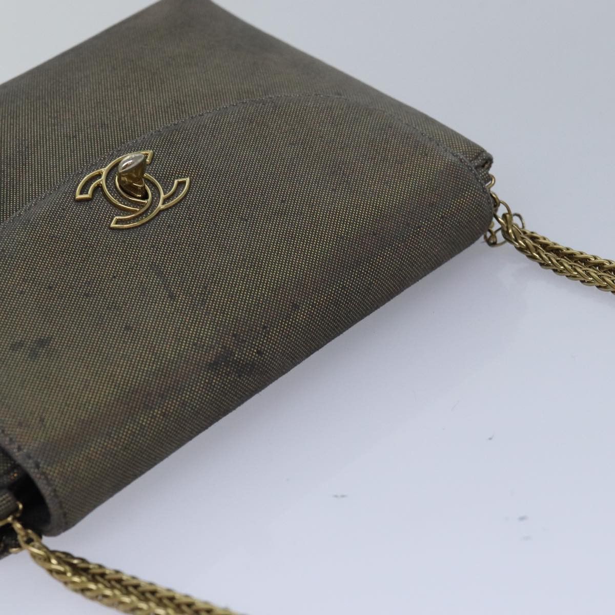 Chanel CHANEL Turn Lock Chain Hand Bag Suede Gold Tone CC Size ONE SIZE - 6 Thumbnail