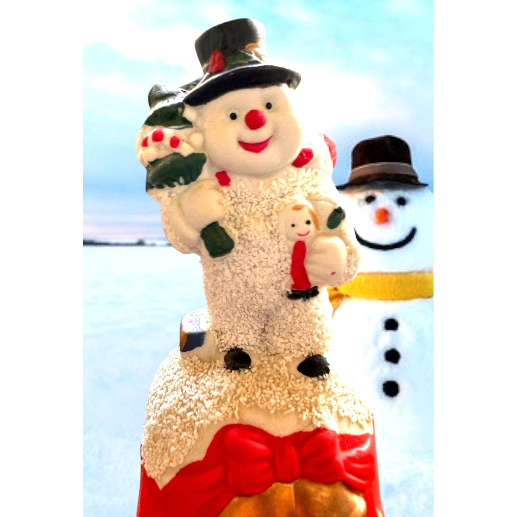 Vintage Vintage Snowman Bell Christmas Figurine Gift Collection Deco Size ONE SIZE - 4 Thumbnail