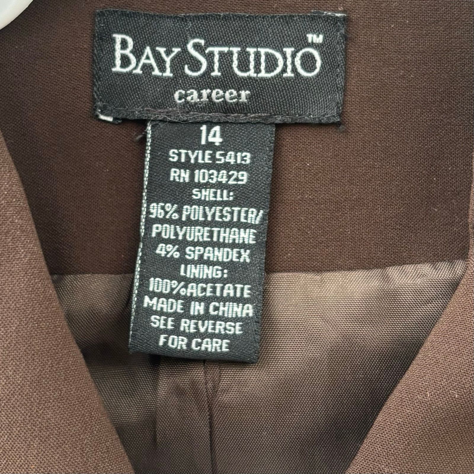 Other Bay Studio Brown Career Jacket Size 14 Size XL / US 12-14 / IT 48-50 - 3 Thumbnail