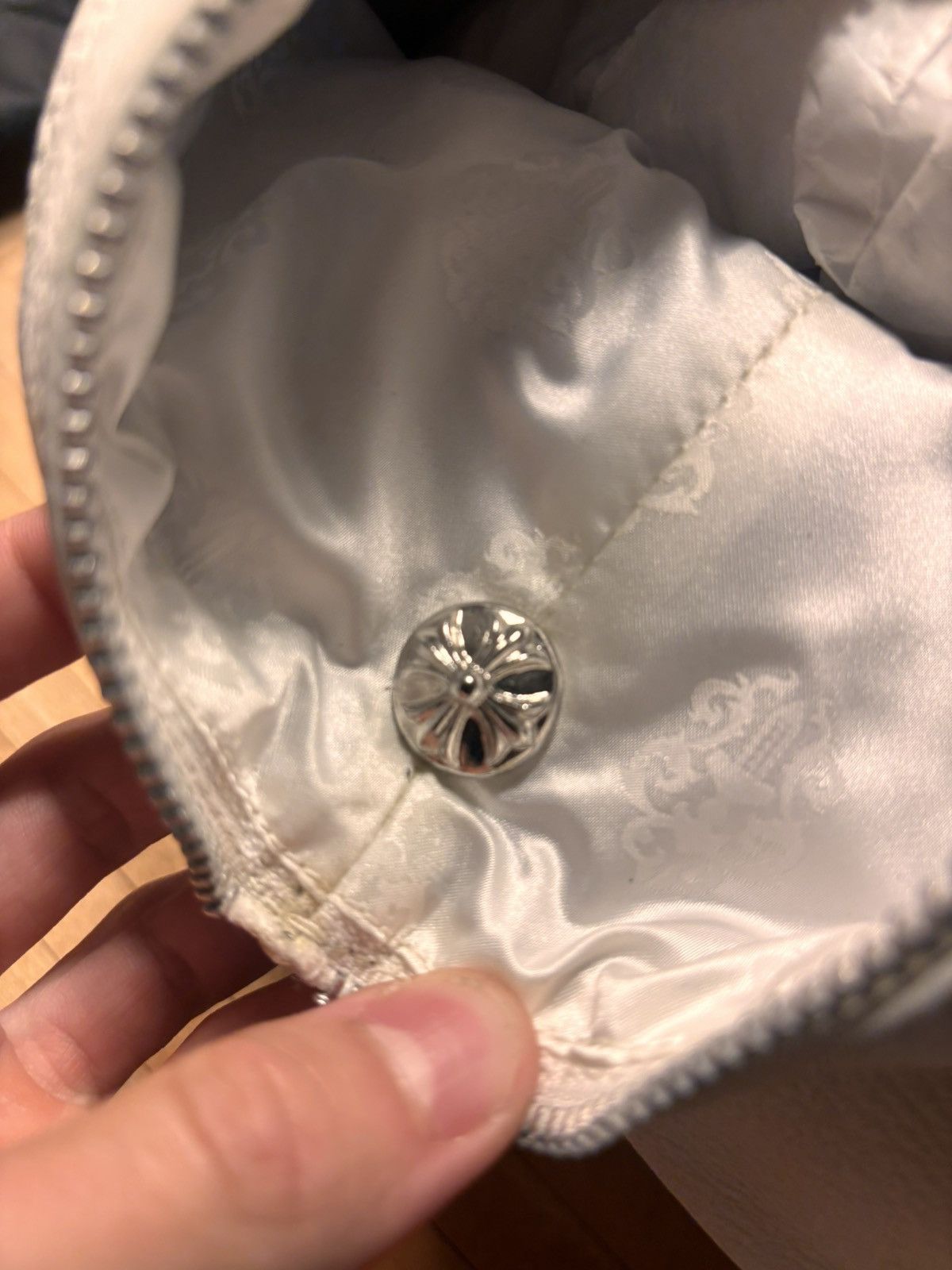 Chrome Hearts Chrome Hearts White Leather Monica Bag With Silver Cross Size ONE SIZE - 10 Thumbnail