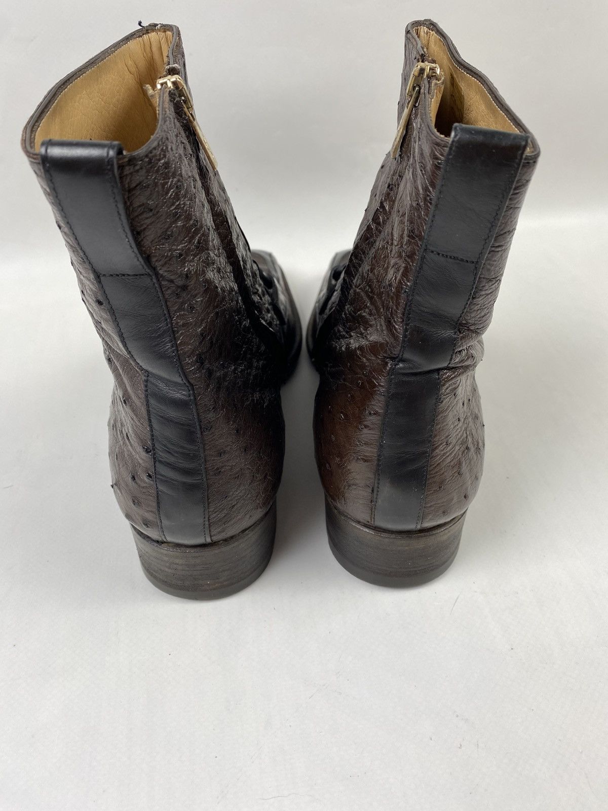Yves Saint Laurent Archive Yves Saint Laurent Ostrich Skin Heavy Boots Size US 8 / EU 41 - 15 Thumbnail