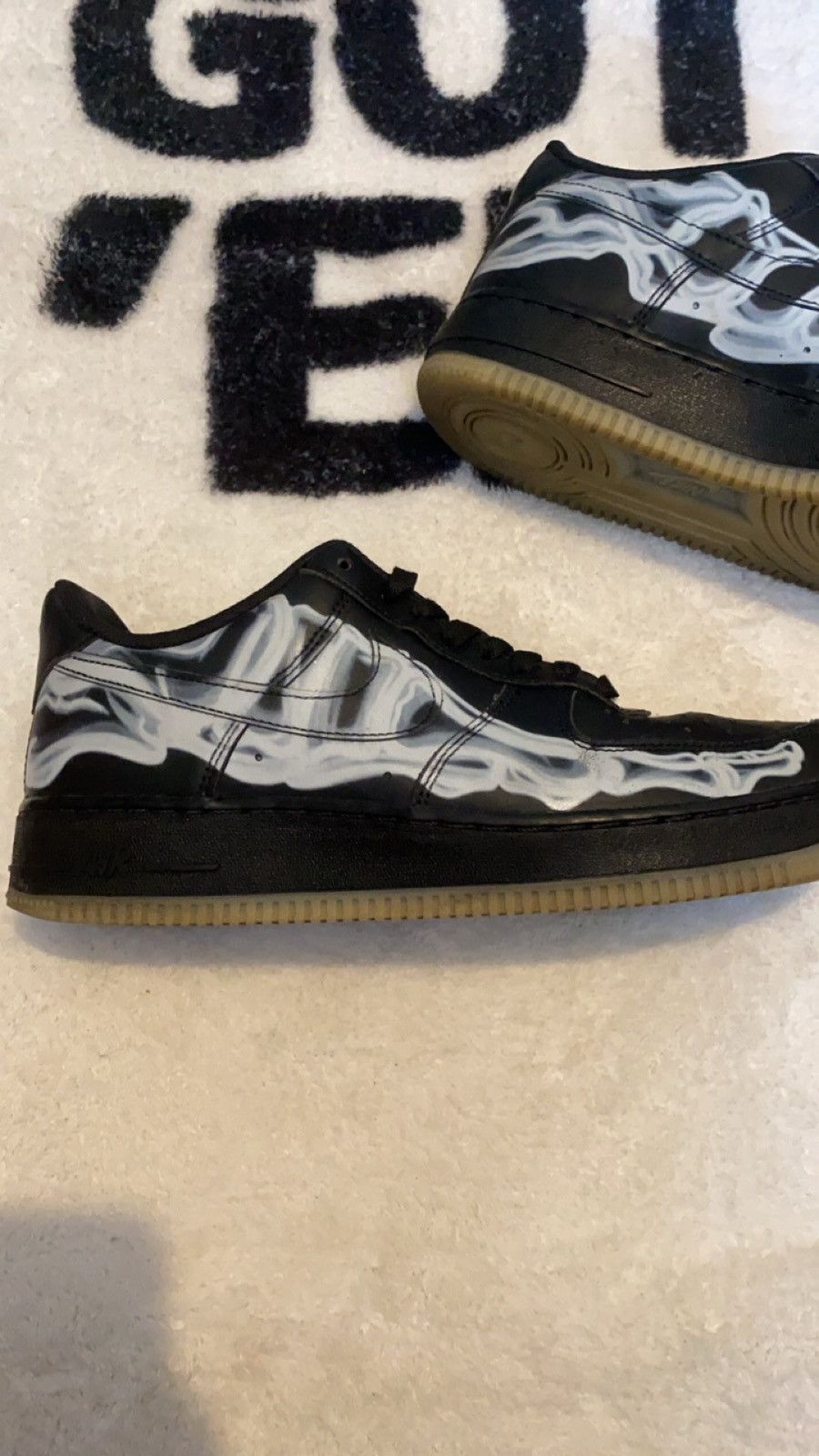 Nike Air Force 1 Skeleton Black Size US 7.5 / EU 40-41 - 3 Thumbnail