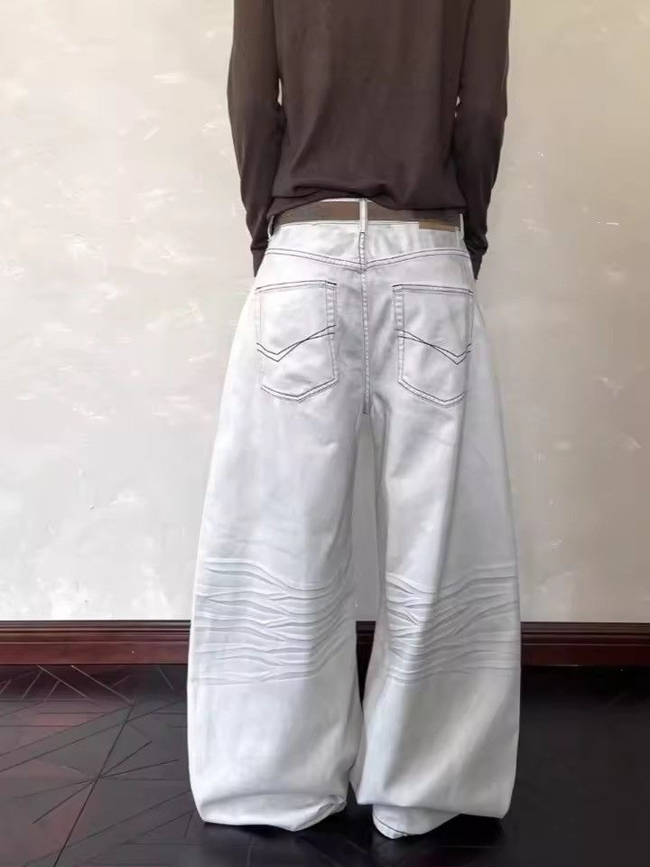 Jean xz vintage loose baggy wide Leg flared yuppie jeans Size US 31 - 4 Thumbnail