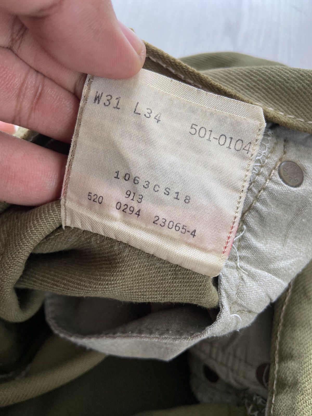 Levi's × Levi's Vintage Clothing Vintage 1990’s Levis 501 Button 520 Green Denim Pants Size US 30 / EU 46 - 11 Thumbnail
