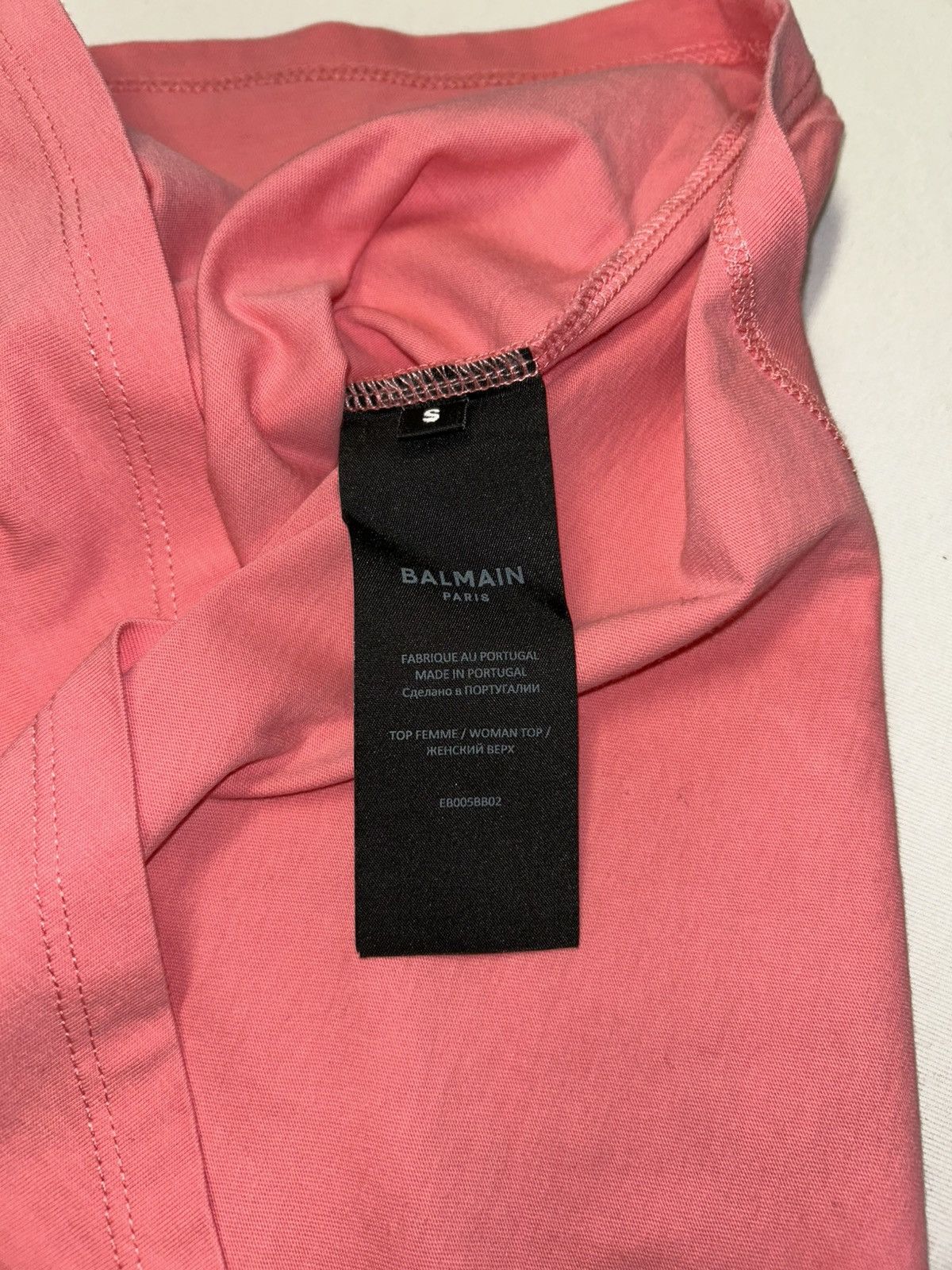 Balmain 2021 Pink Logo Tanktop Size US S / EU 44-46 / 1 - 10 Thumbnail