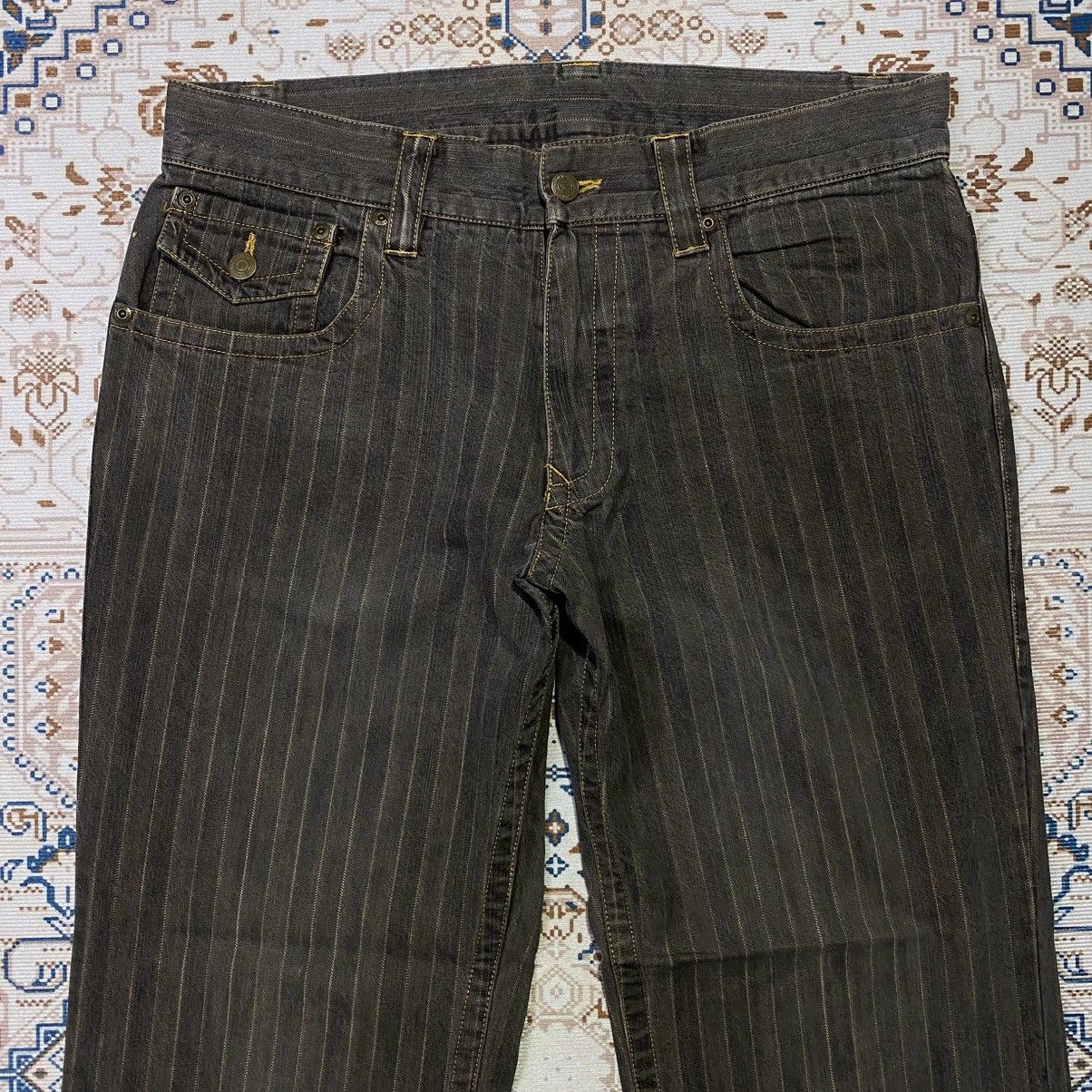 If Six Was Nine 2000s NICOLE MONSIEUR STIPPED JEANS Size US 36 / EU 52 - 3 Thumbnail