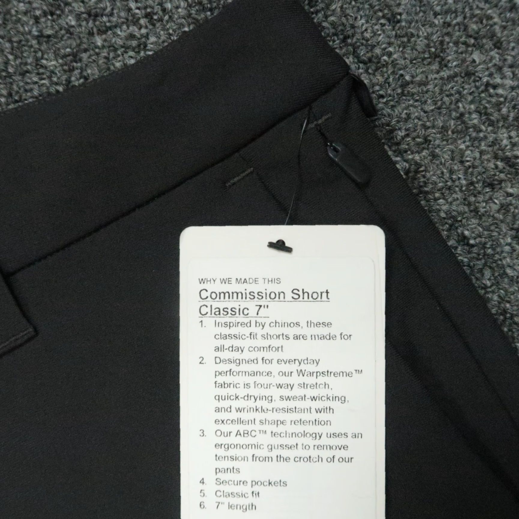 Lululemon Lululemon Shorts Men 38 Obsidian Commission Classic Chino Zip Pocket LSU Tigers Shorts Mens 38 Gray Size US 38 / EU 54 - 3 Thumbnail