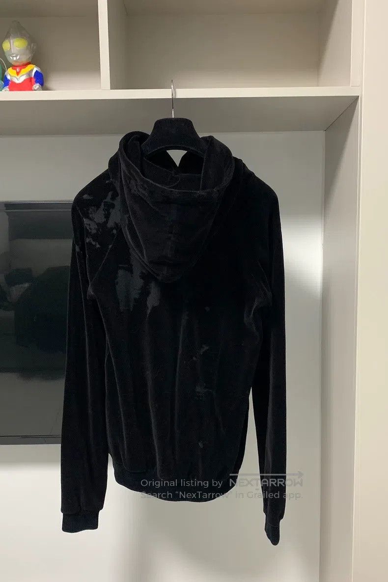 Saint Laurent Paris Saint Laurent Paris Black Velvet Destroyed Hooded Sweatshi Size US L / EU 52-54 / 3 - 2 Thumbnail