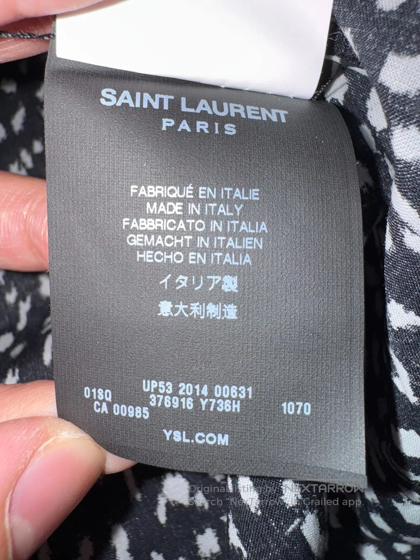 Saint Laurent Paris Saint Laurent Paris Original Leopard Print Men's Shirt| Size US XS / EU 42 / 0 - 5 Thumbnail