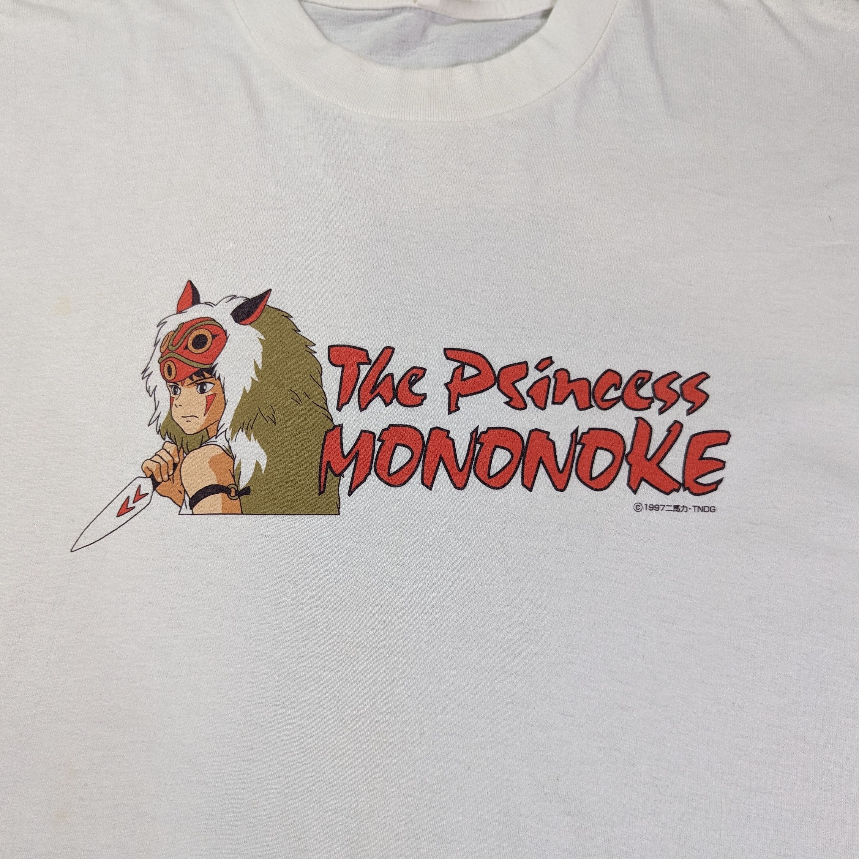 Vintage Vintage 1997 PRINCESS MONONOKE anime manga promo t-shirts Size US L / EU 52-54 / 3 - 3 Thumbnail
