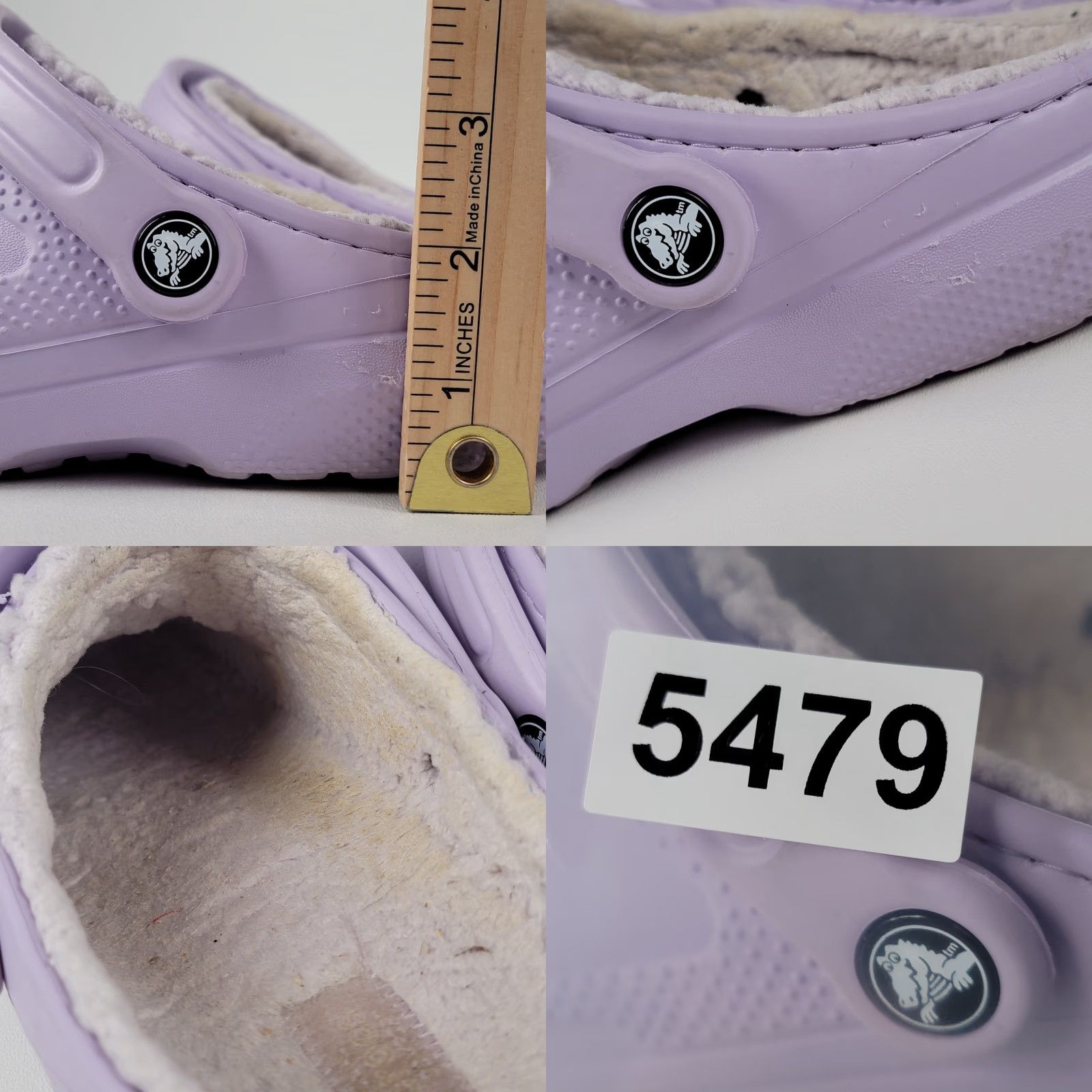 Crocs VINTAGE Crocs Clogs Fleece Lined Purple Slip-On Unisex Adults 8-10 Mens Womens 8 10? Size M / US 6-8 / IT 42-44 - 8 Thumbnail