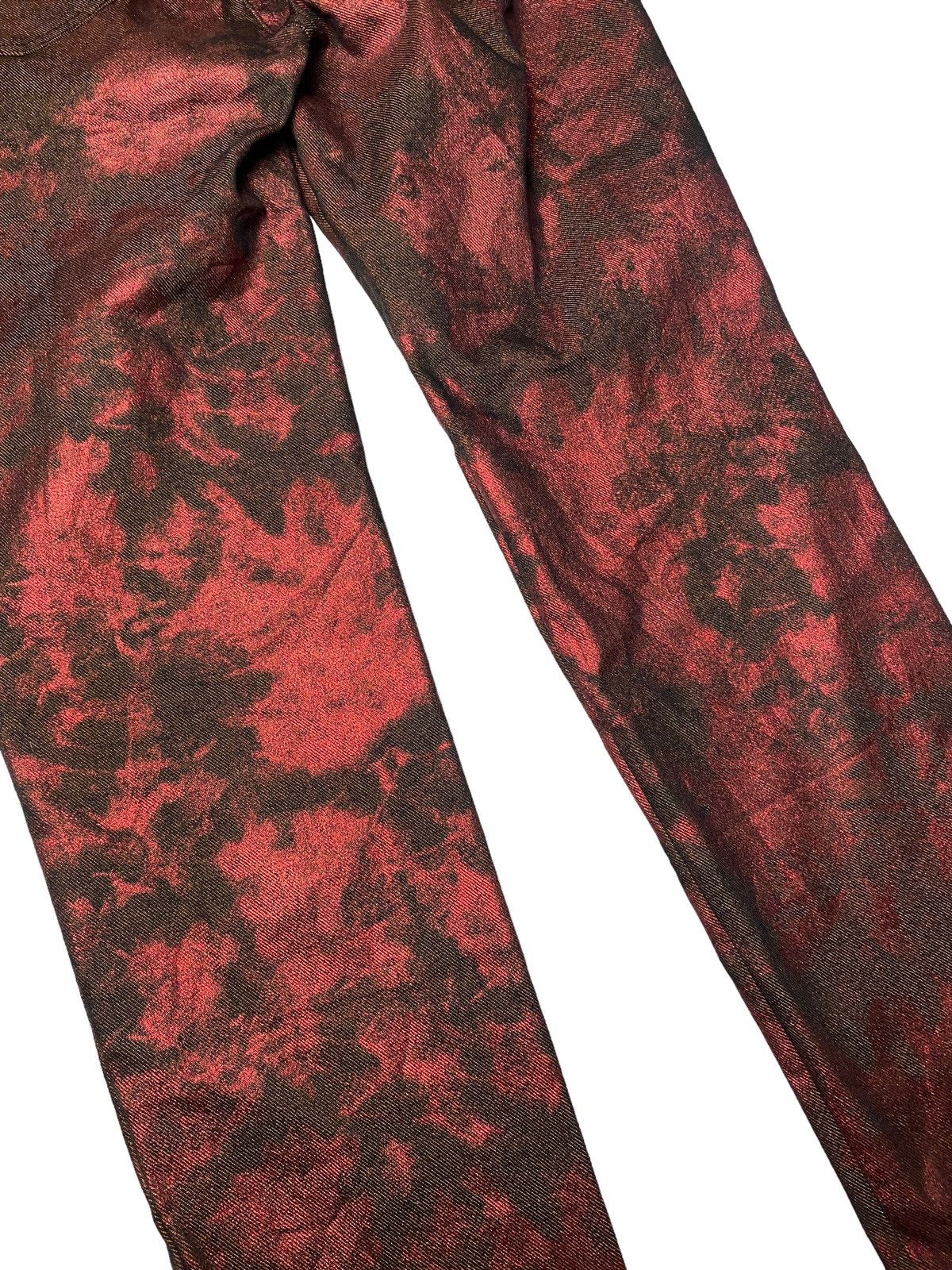 Hysteric Glamour 2000's Indibuni Wax Dyed Maroon Flared Pants Size US 29 - 11 Thumbnail