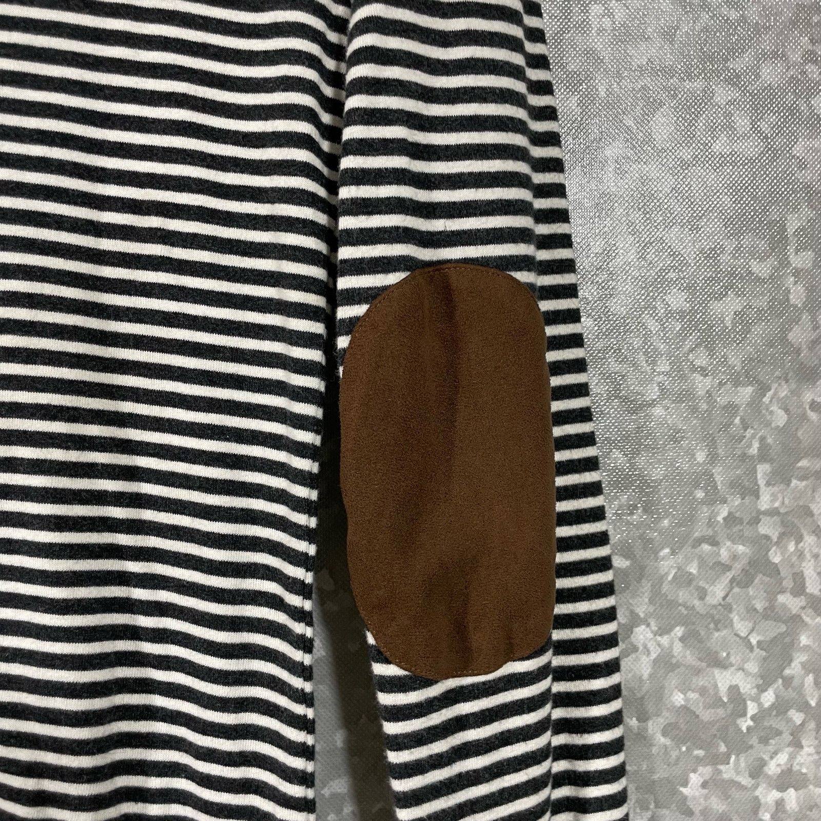Lauren Ralph Lauren Lauren Ralph Lauren Gray Striped Leather Patches Top -Medium Size M / US 6-8 / IT 42-44 - 5 Thumbnail