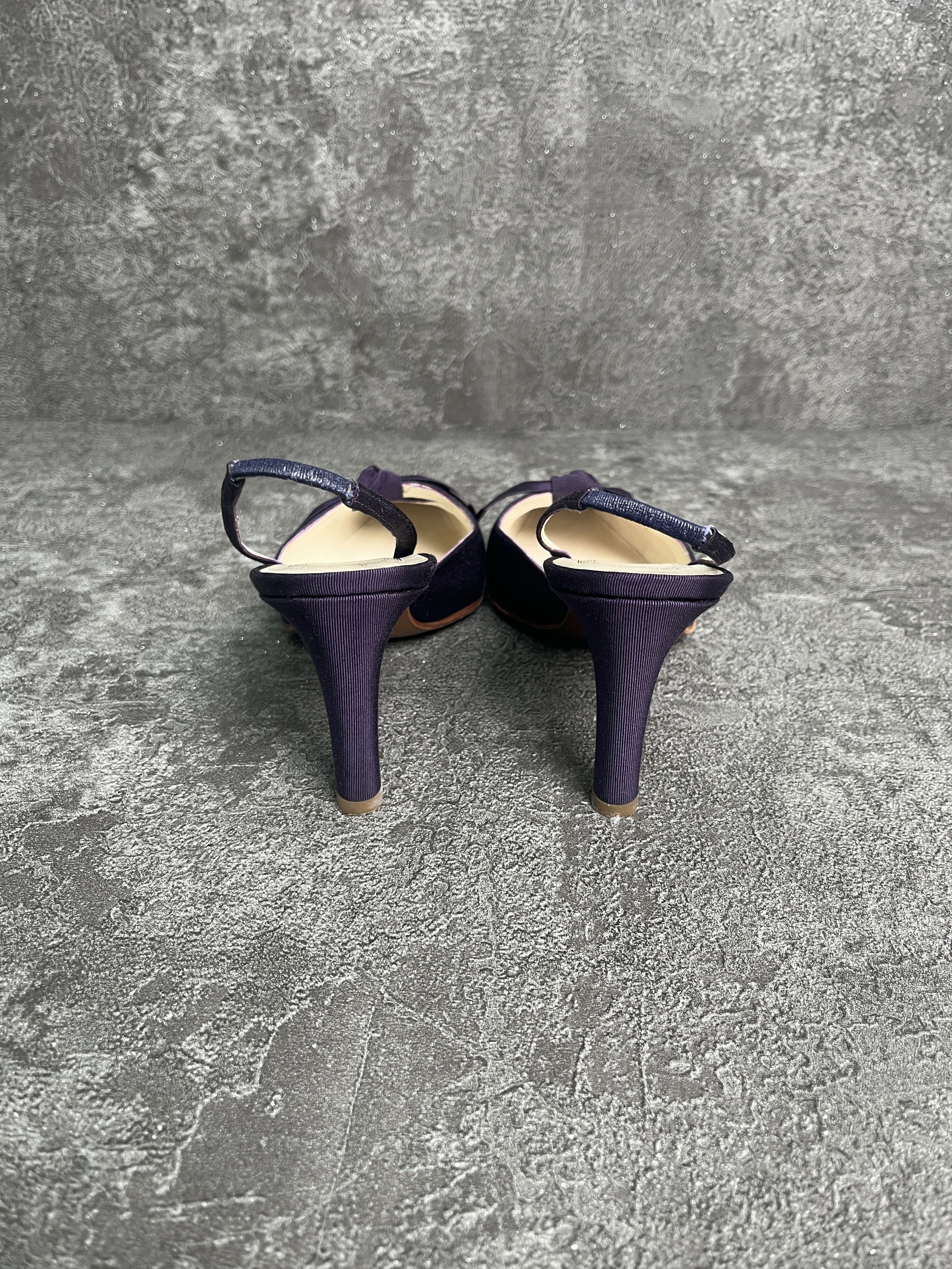 Christian Dior Monsieur Christian Dior Purple 75mm Sling Back Shoes Size US 6 / IT 36 - 4 Thumbnail