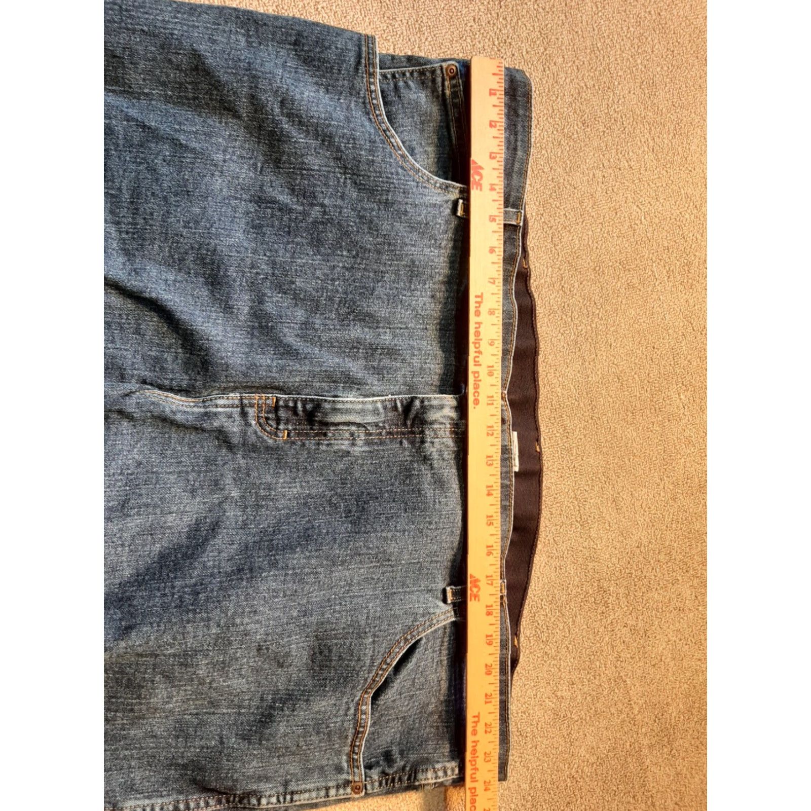 Faded Glory Faded Glory Jeans Denim Blue Carpenter 50 X 30 Men Regular Dark Blue Inseam 30 Mens Size US 34 / EU 50 - 3 Thumbnail