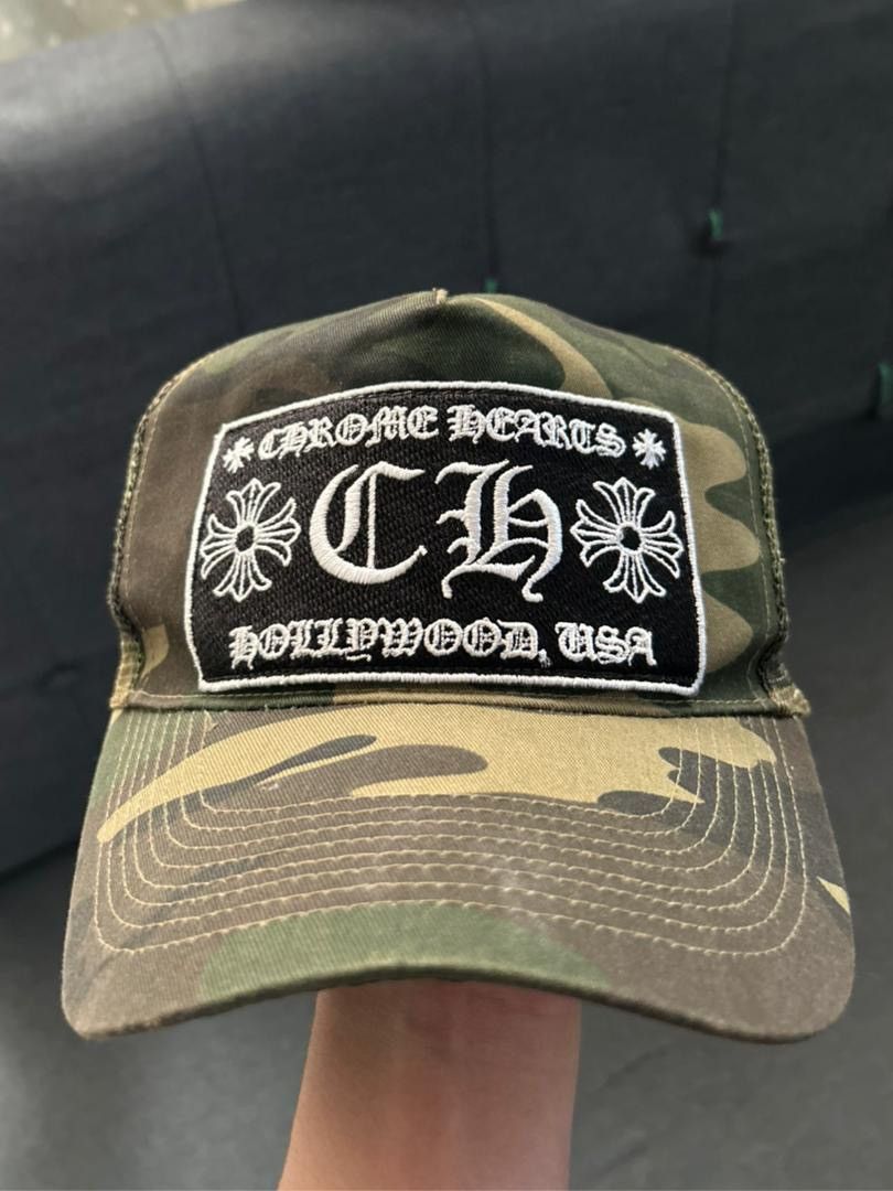 Chrome Hearts Vtg Chrome Heart F*** Trucker Camo Hats Size ONE SIZE - 14 Thumbnail