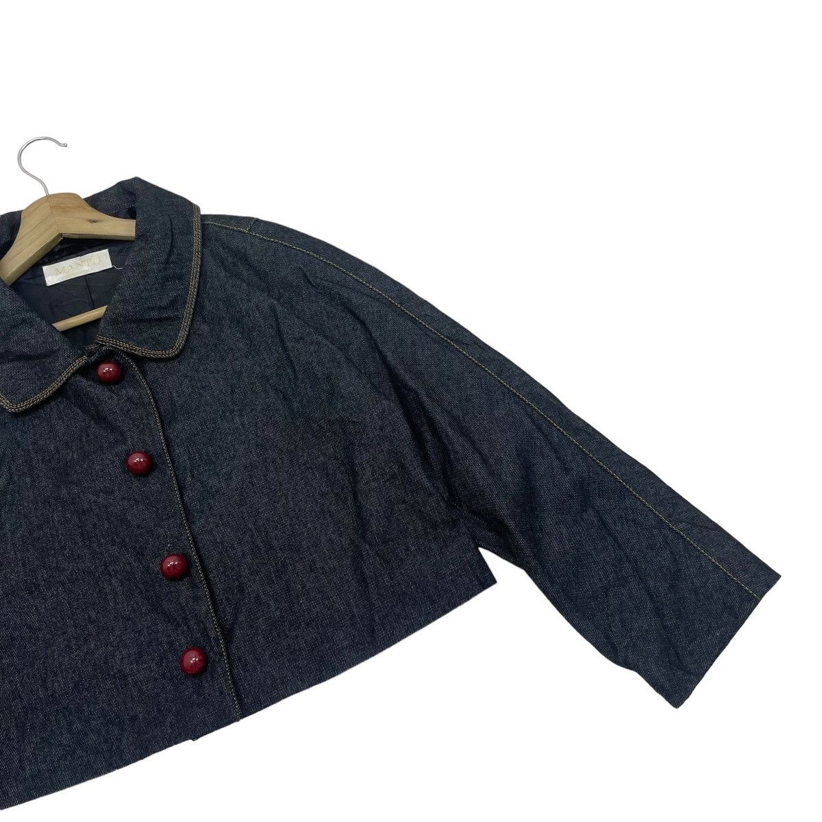 Other Italian Designer Mantu Crop Denim Jacket Size M / US 6-8 / IT 42-44 - 4 Thumbnail