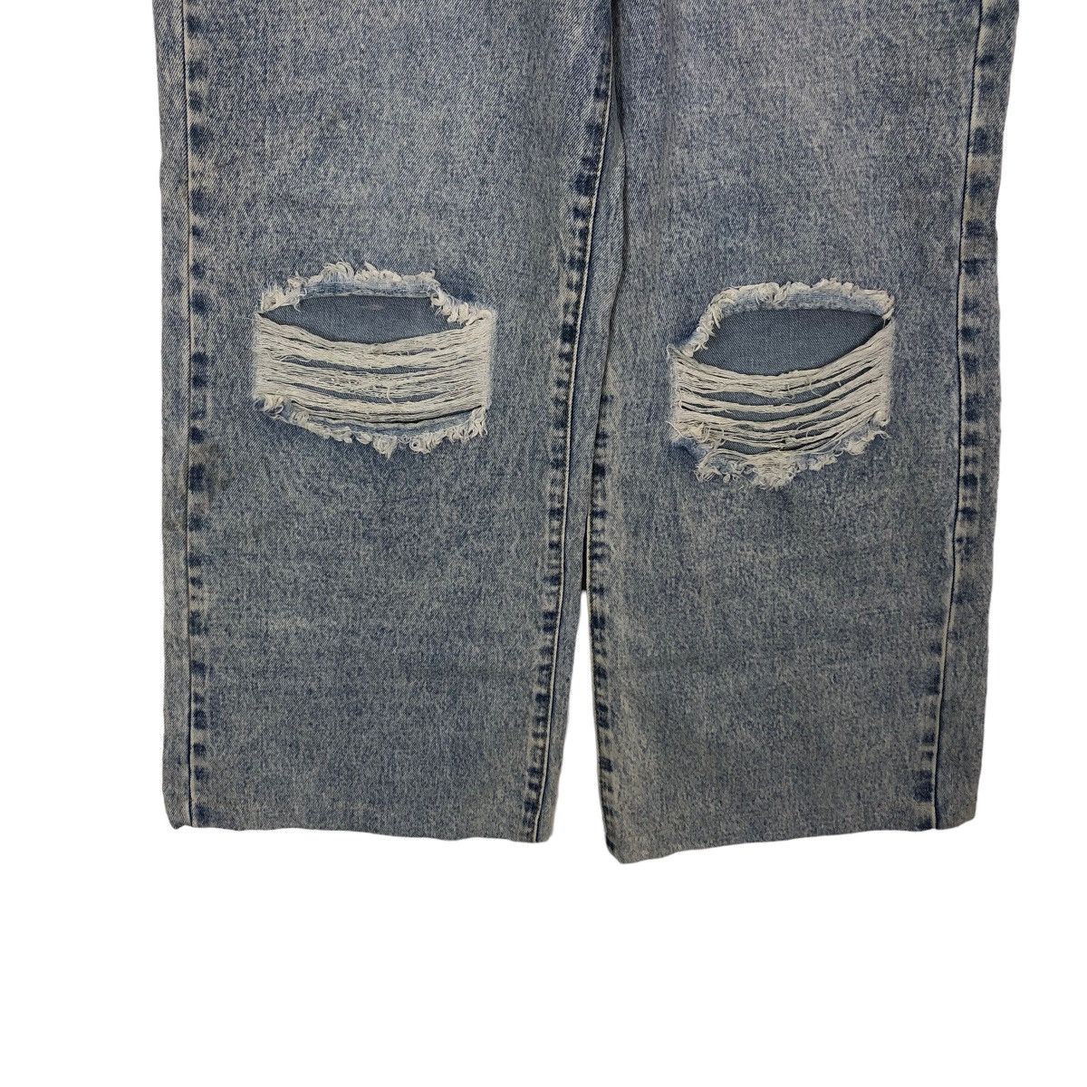 Japanese Brand 🔥VINTAGE CROPPED DENIM JEANS DISTRESSED JAPAN RICK OWENS Size US 26 / EU 42 - 3 Thumbnail