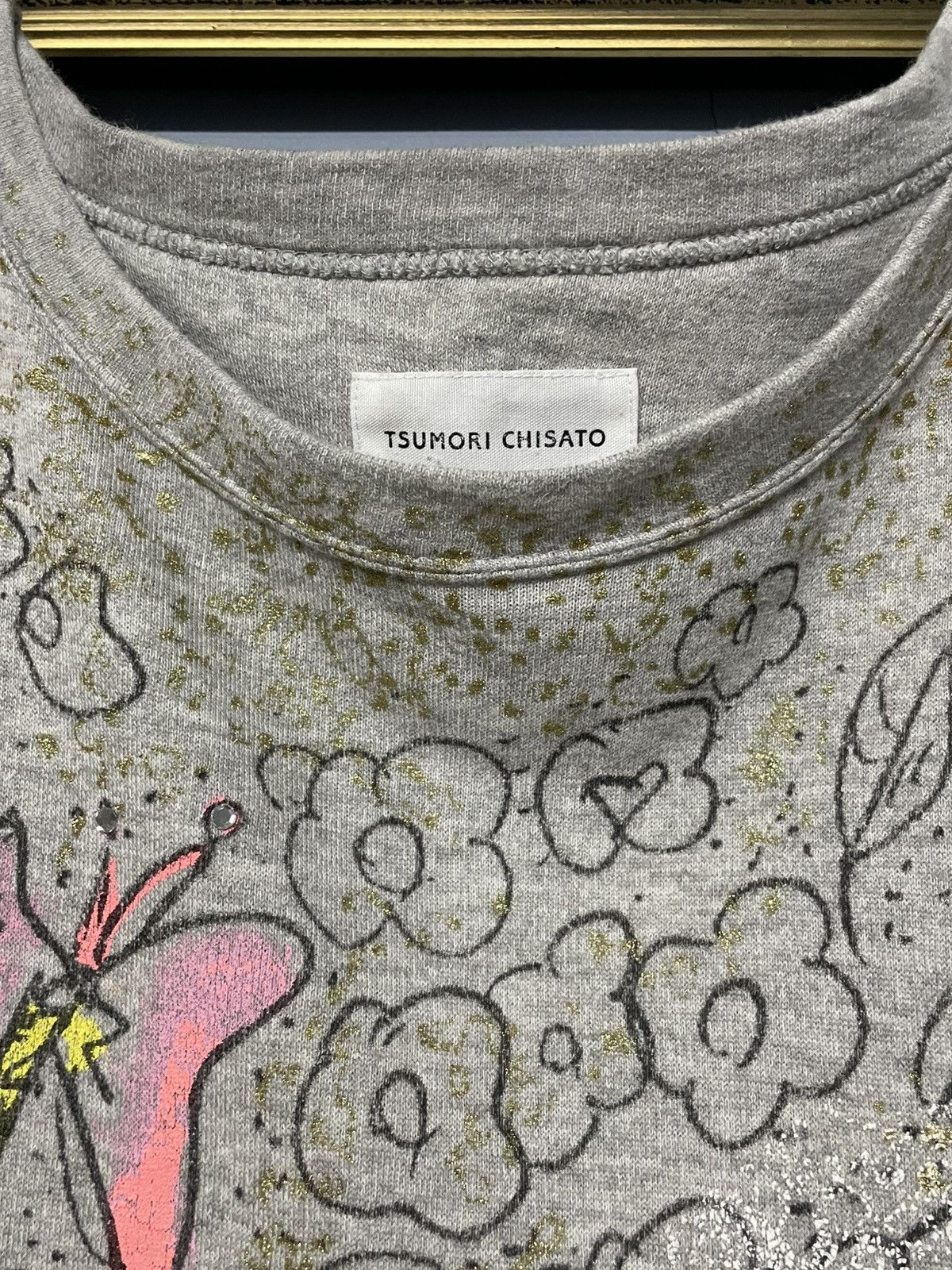 Tsumori Chisato Vintage Designer Tsumori Chisato Floral & Butterfly Art Tee Size US XL / EU 56 / 4 - 13 Thumbnail