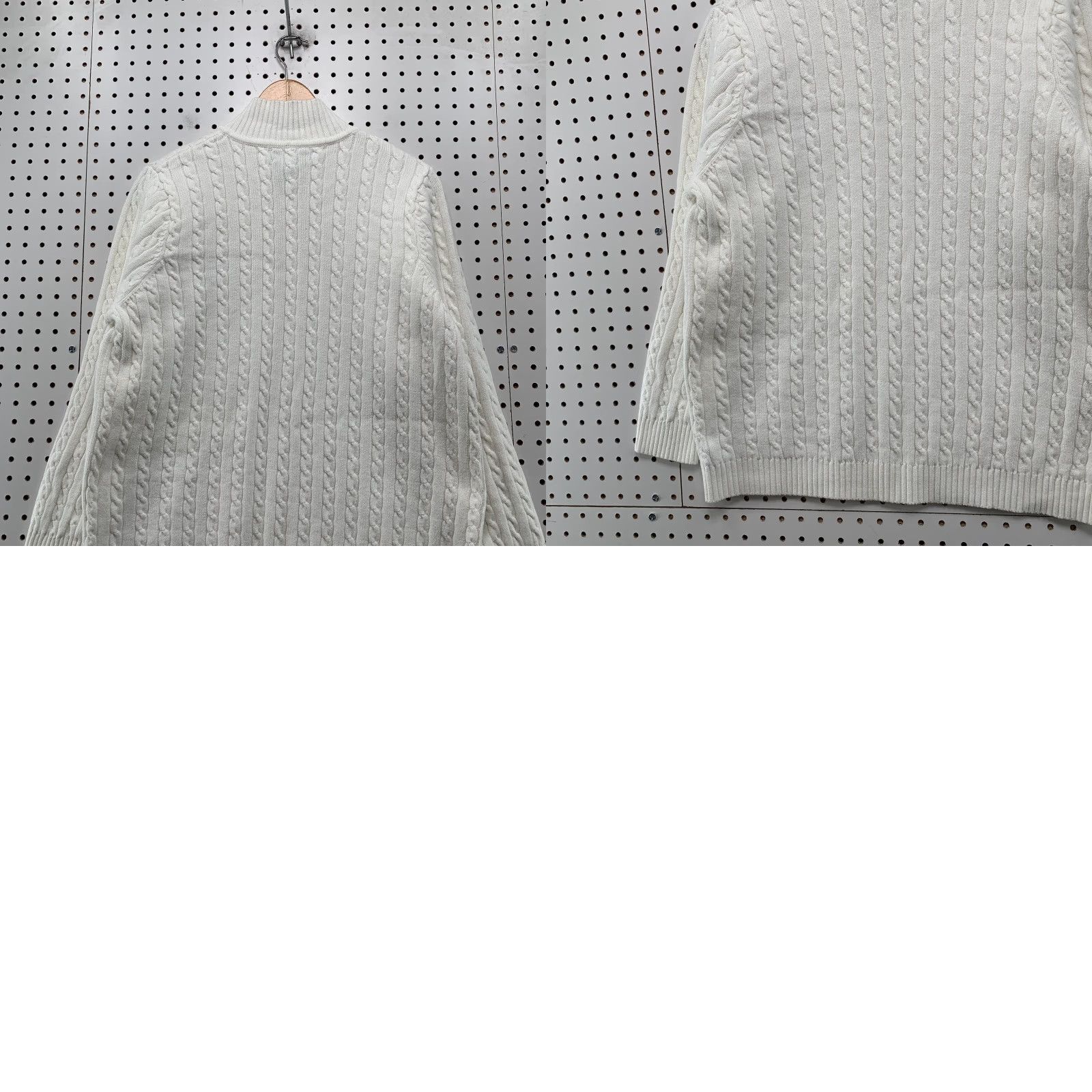 Ralph Lauren Lauren Ralph Lauren Sweater Womens Plus 1X White Cable Knit 1/4 Zip Pullover Size XL / US 12-14 / IT 48-50 - 9 Thumbnail