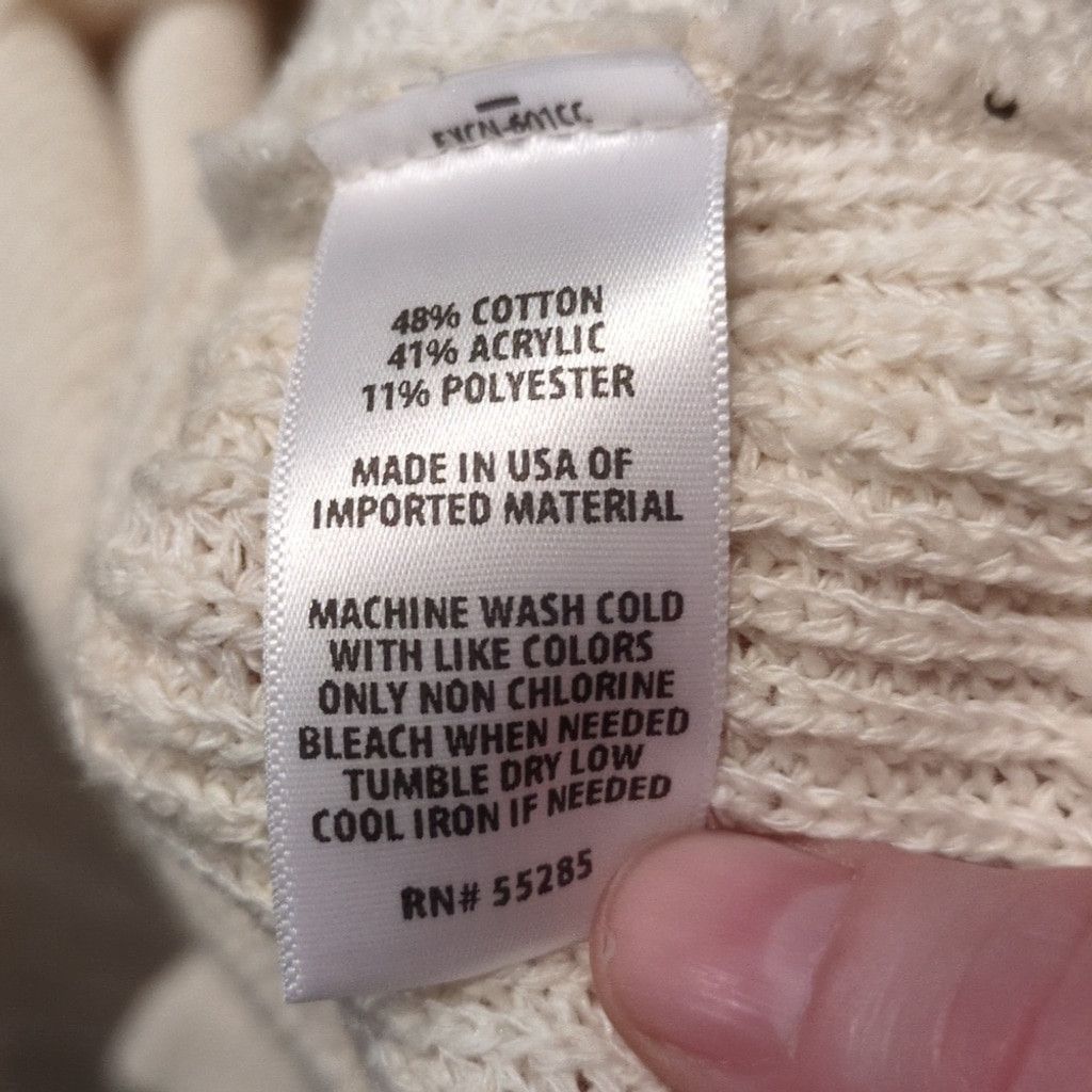 Express Express Ivory Long Sleeve Oversized Sweater Size Medium Size M / US 6-8 / IT 42-44 - 5 Thumbnail