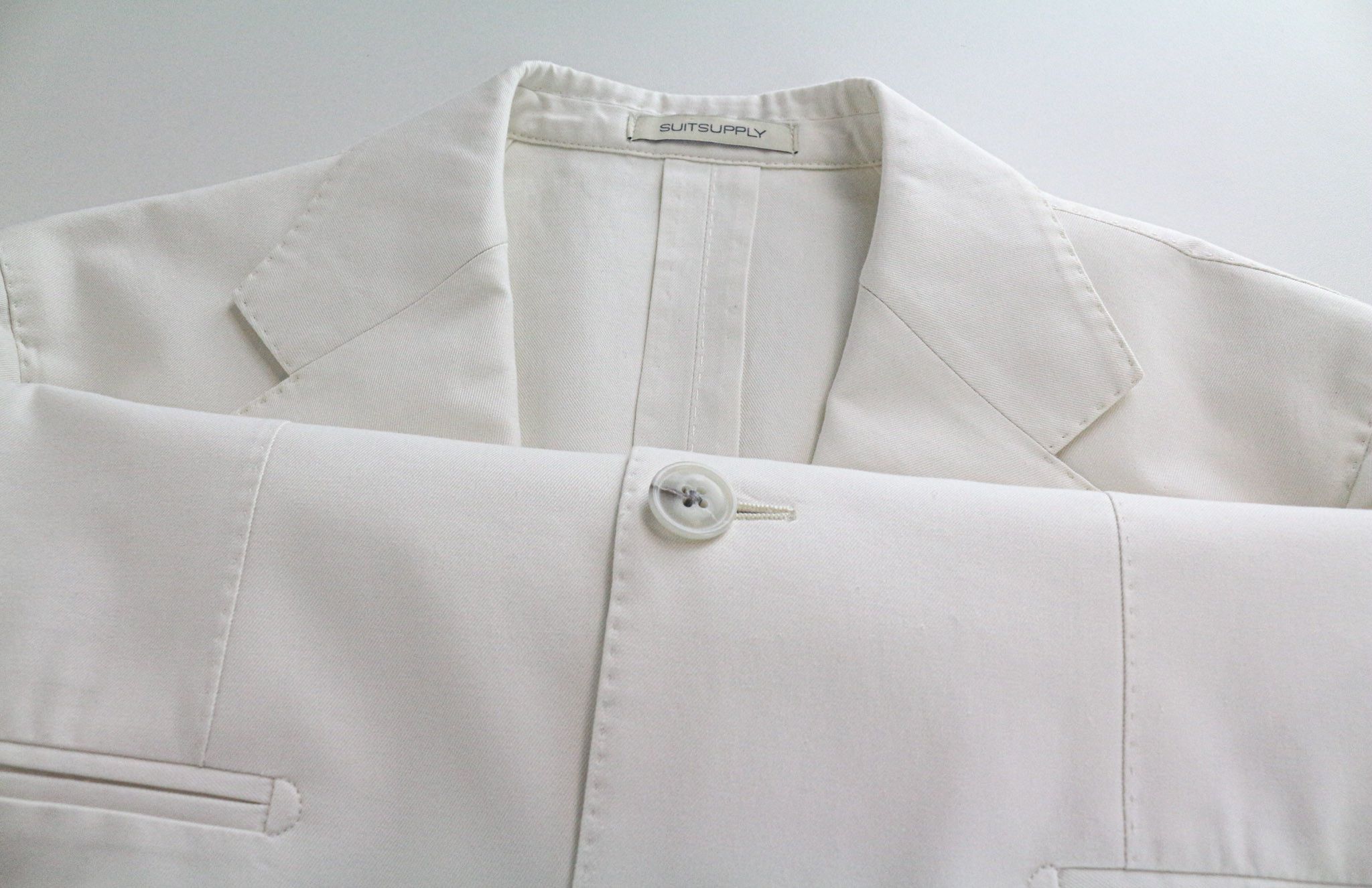 Suitsupply HAVANA UK34R Off-White Slim Cotton 2 Piece Suit 73527 Size 34R - 7 Thumbnail