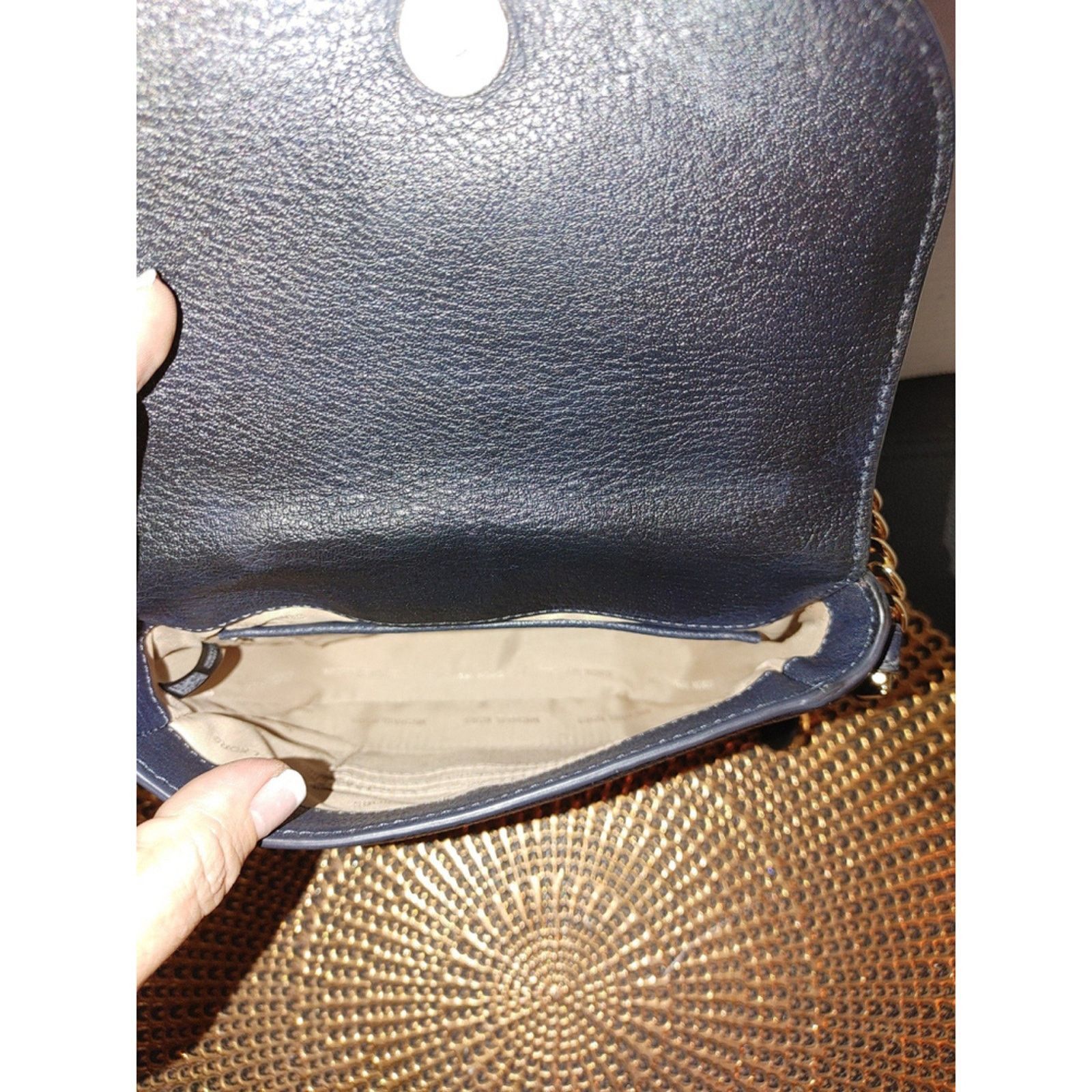 Michael Kors Michael Kors Mott Half Dome Pebbled Leather Crossbody Size ONE SIZE - 7 Thumbnail
