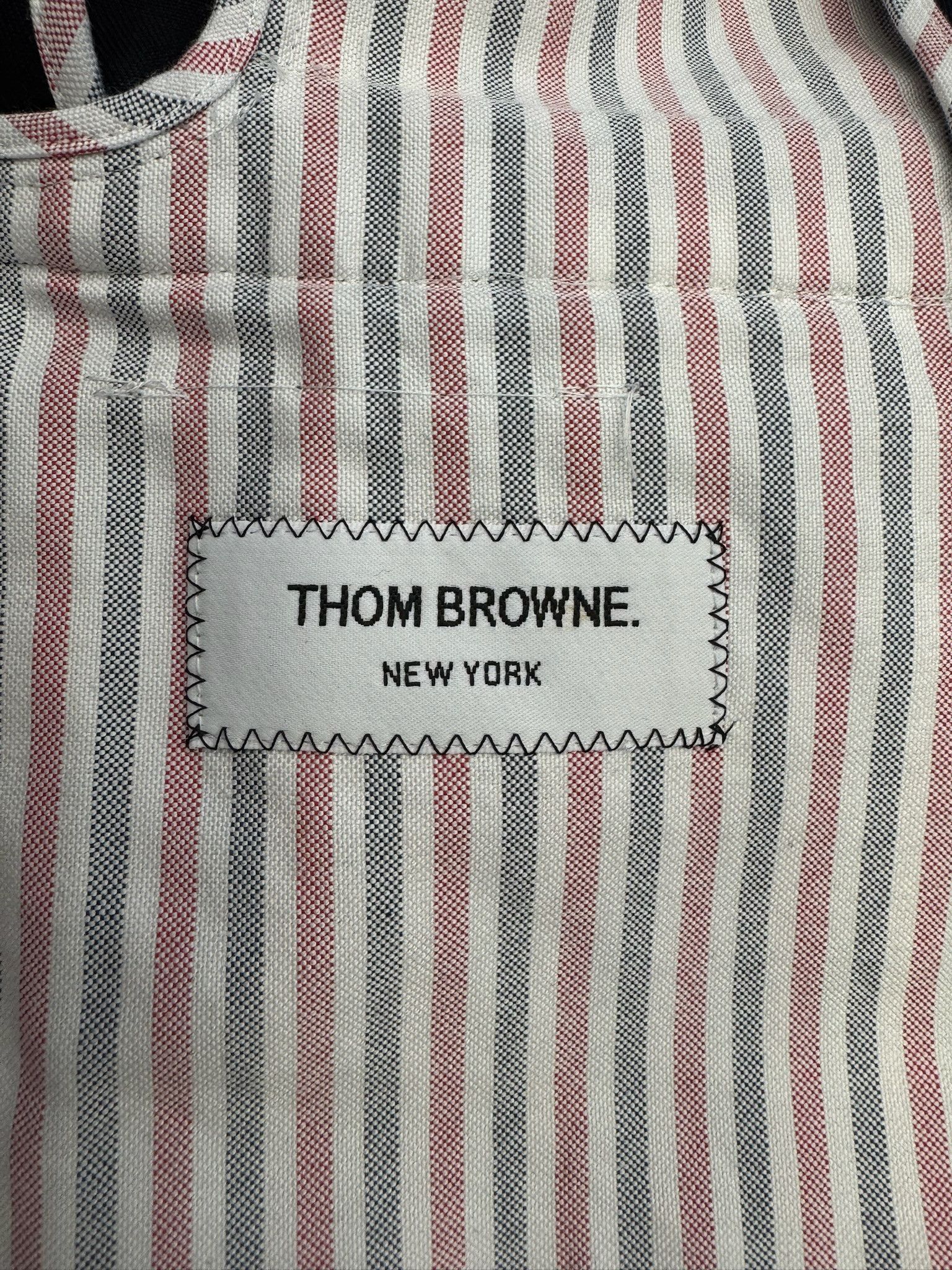 Thom Browne Thom Browne Unconstructed Classic 4 Bar Cotton Twill Blazer Size 36R - 7 Thumbnail