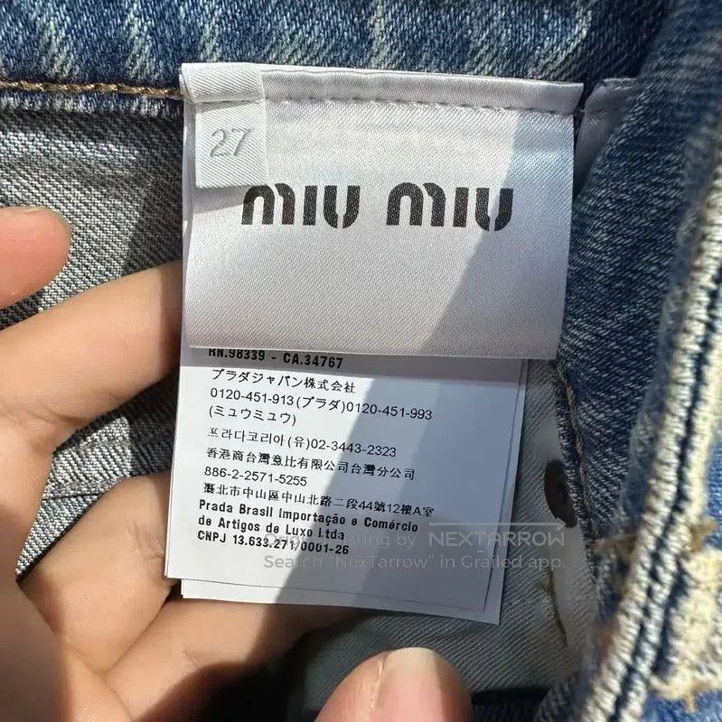 Miu Miu Miu Miu Women's Blue Denim Shorts . Size 26" / US 2 / IT 38 - 3 Thumbnail