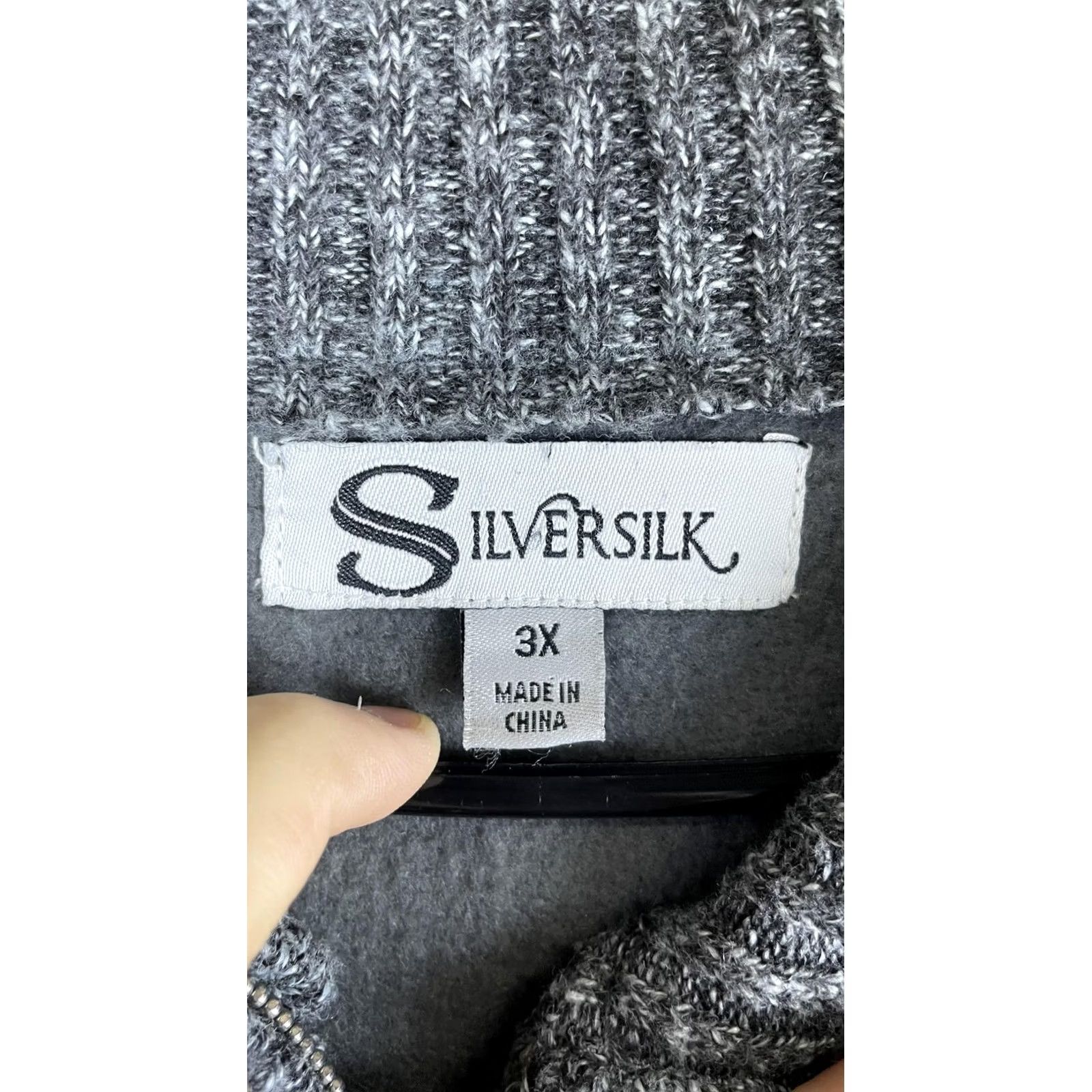 Vintage Silversilk Jacket Mens 3XL Gray Knit Quilted Full Zip Padded Lined Warm Outdoor Size US XXL / EU 58 / 5 - 3 Thumbnail