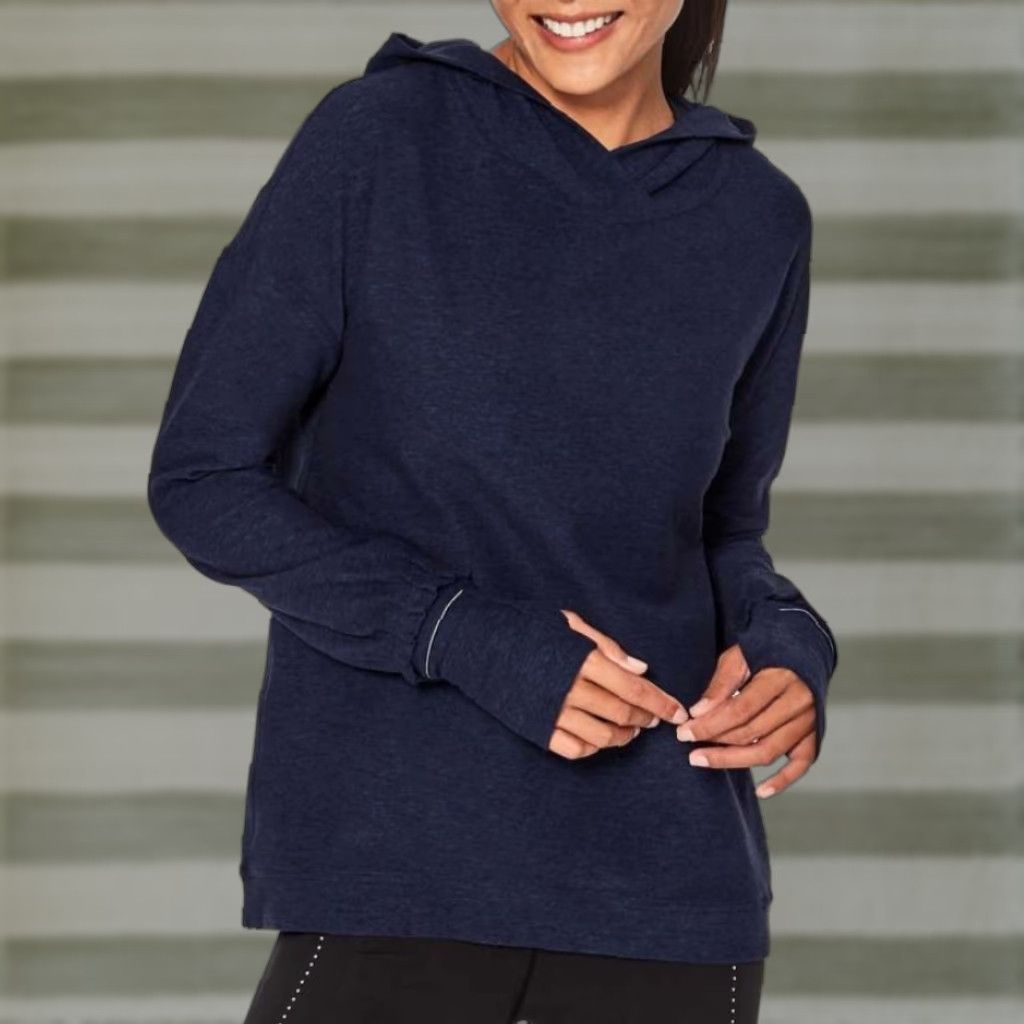 Lululemon Lululemon Women's Extra Mile Hoodie Heathered Hero Blue M Shirt Womens Size M / US 6-8 / IT 42-44 - 1 Thumbnail