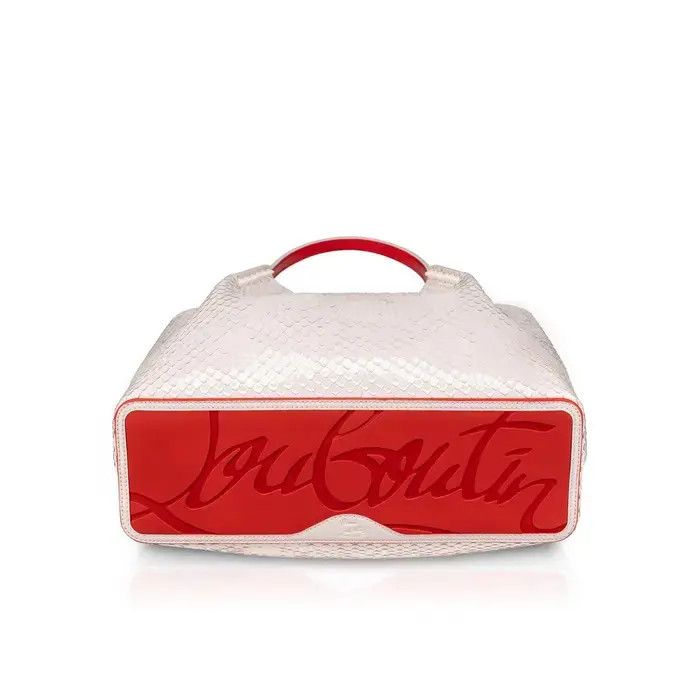 Christian Louboutin o1s1wg110125 Size:OS /Small Patent Tote Bag in Off White Size ONE SIZE - 3 Thumbnail