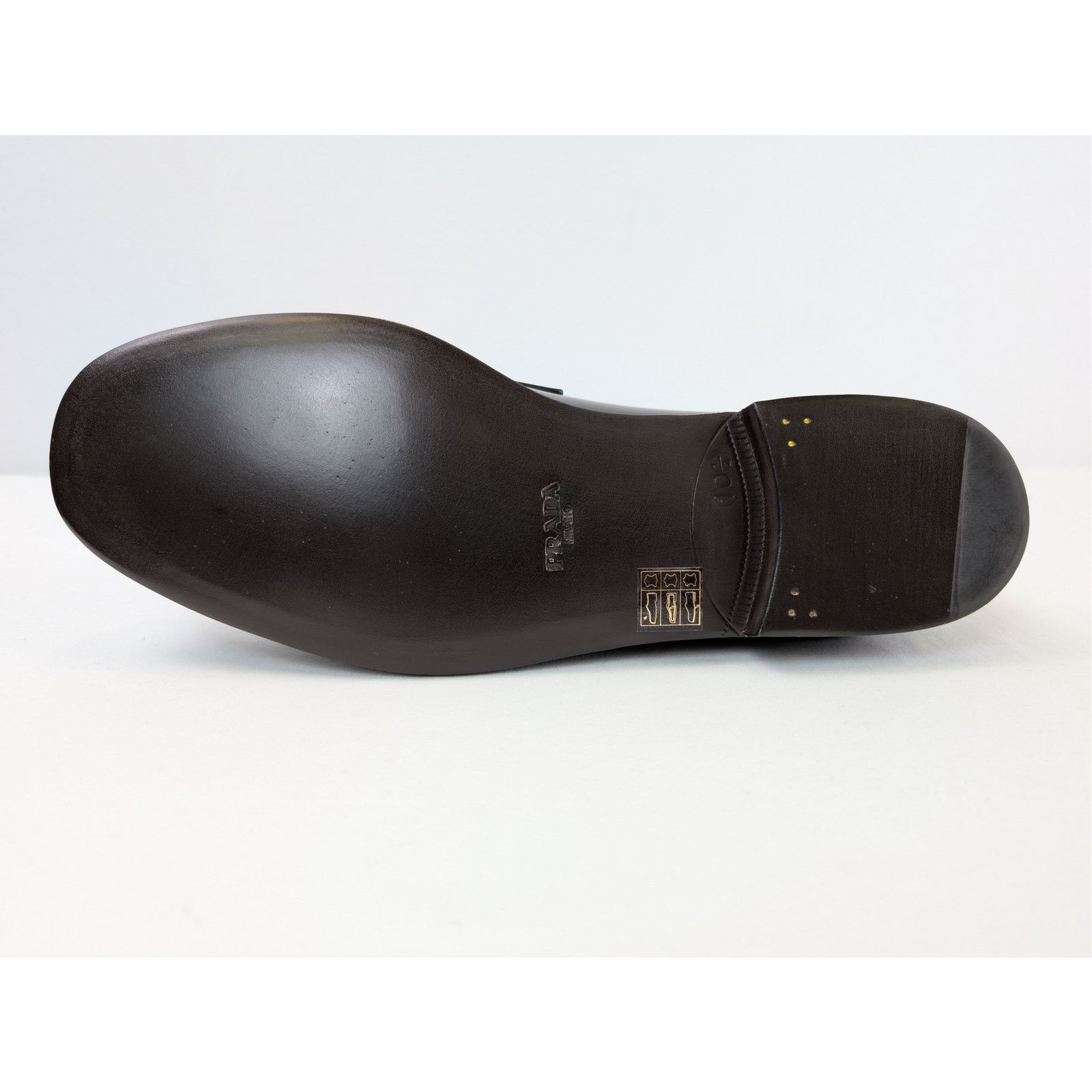 Prada o1rshd1 Brushed Leather Loafers Boots in Bruciato Size US 11.5 / EU 44-45 - 12 Thumbnail