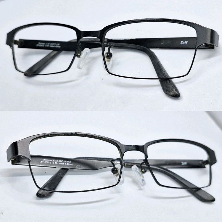 Other Zoff ZP12007S Glasses Frame Black Wide 56mm Ultralight 11g Size ONE SIZE - 3 Thumbnail