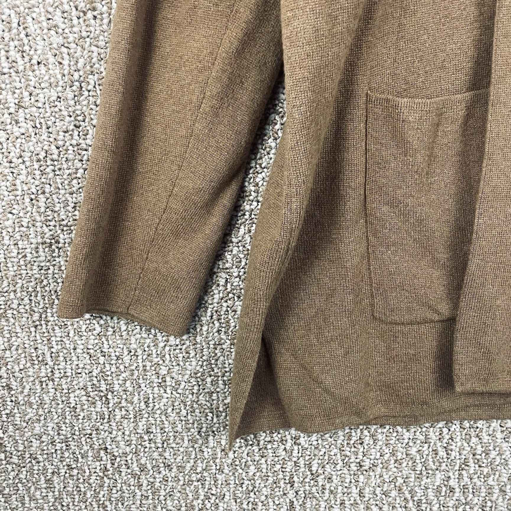 J.Crew J.CREW Cardigan Sweater Chelsea Open Front Brown XL Women Pockets Knit 100% Cotton Autumn Winter Spring Fall Relaxed Regular Size XL / US 12-14 / IT 48-50 - 3 Thumbnail